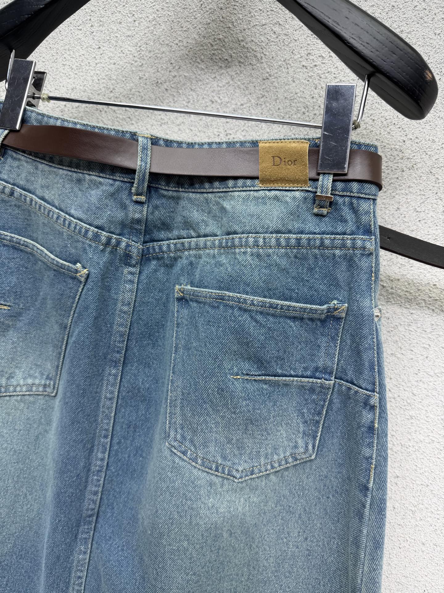 CD 26s Midi Skirts Washed Blue Denim 397750