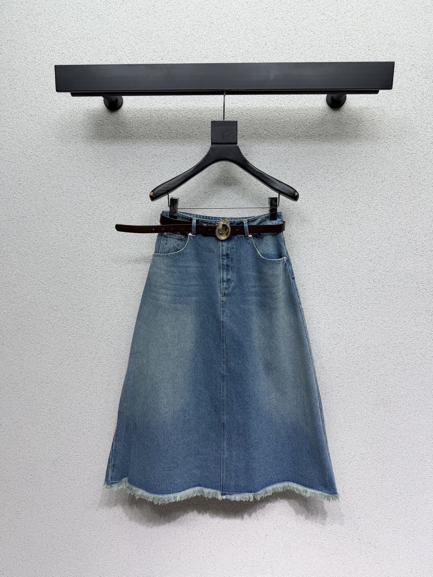 CD 26s Midi Skirts Washed Blue Denim 397750