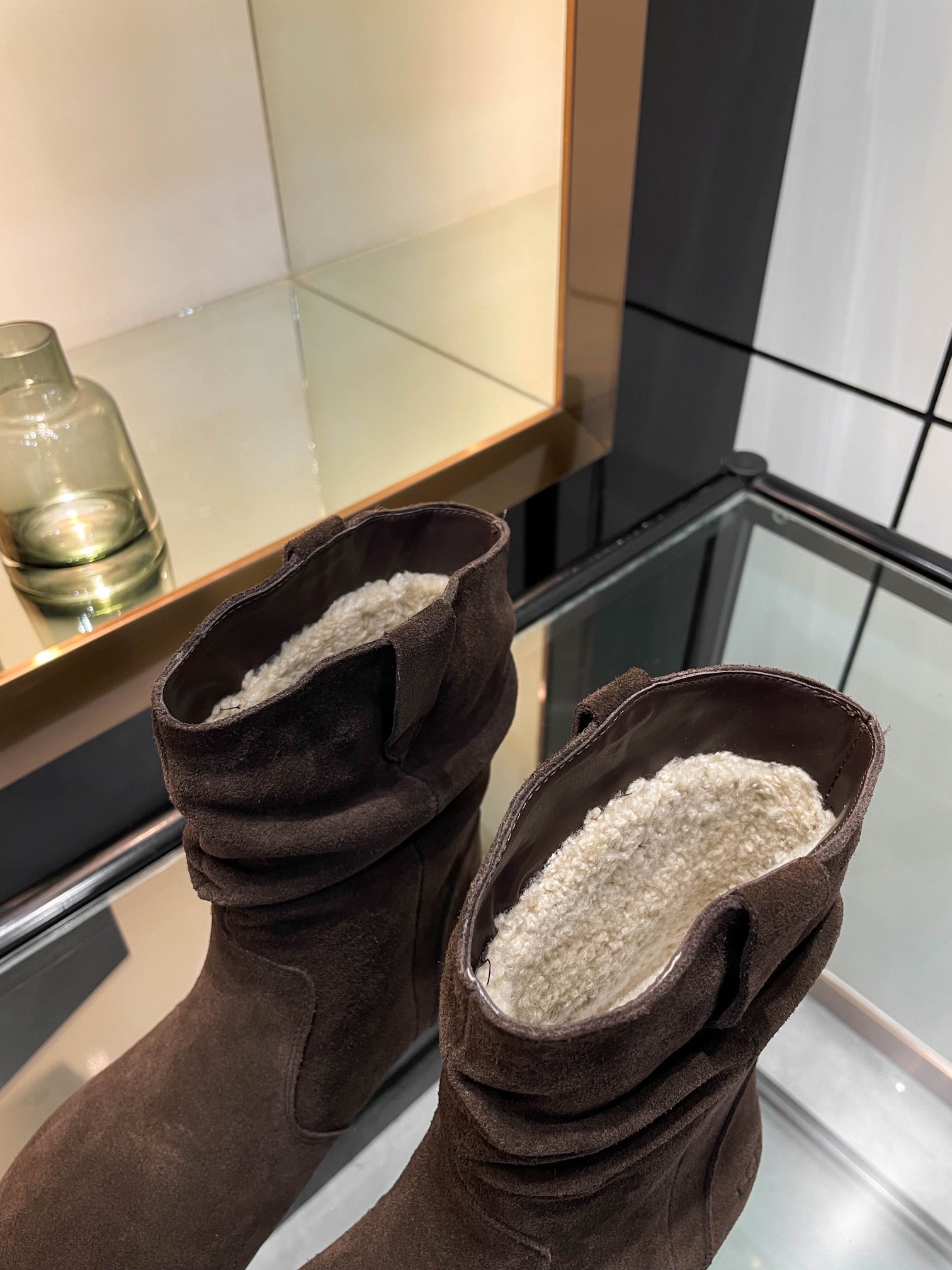 UGG Tasman Boots Dark Brown Suede 527289