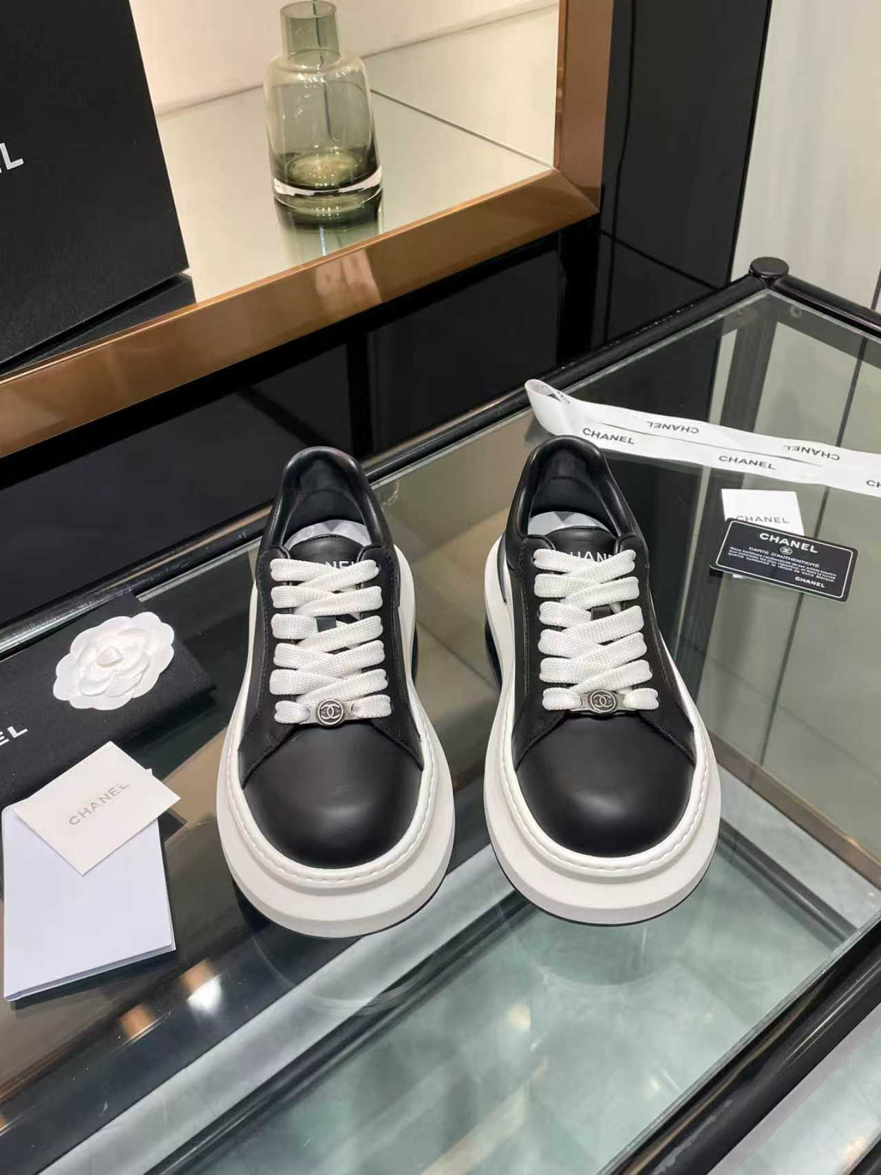 CC 26s Oversized Sneaker Black Lambskin 935462
