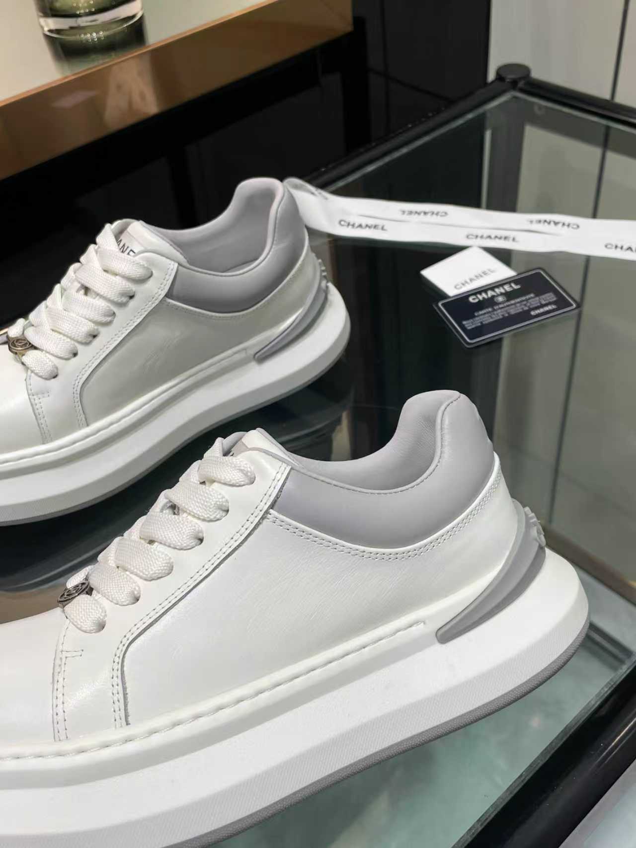 CC 26s Oversized Sneaker White Grey Lambskin 935465