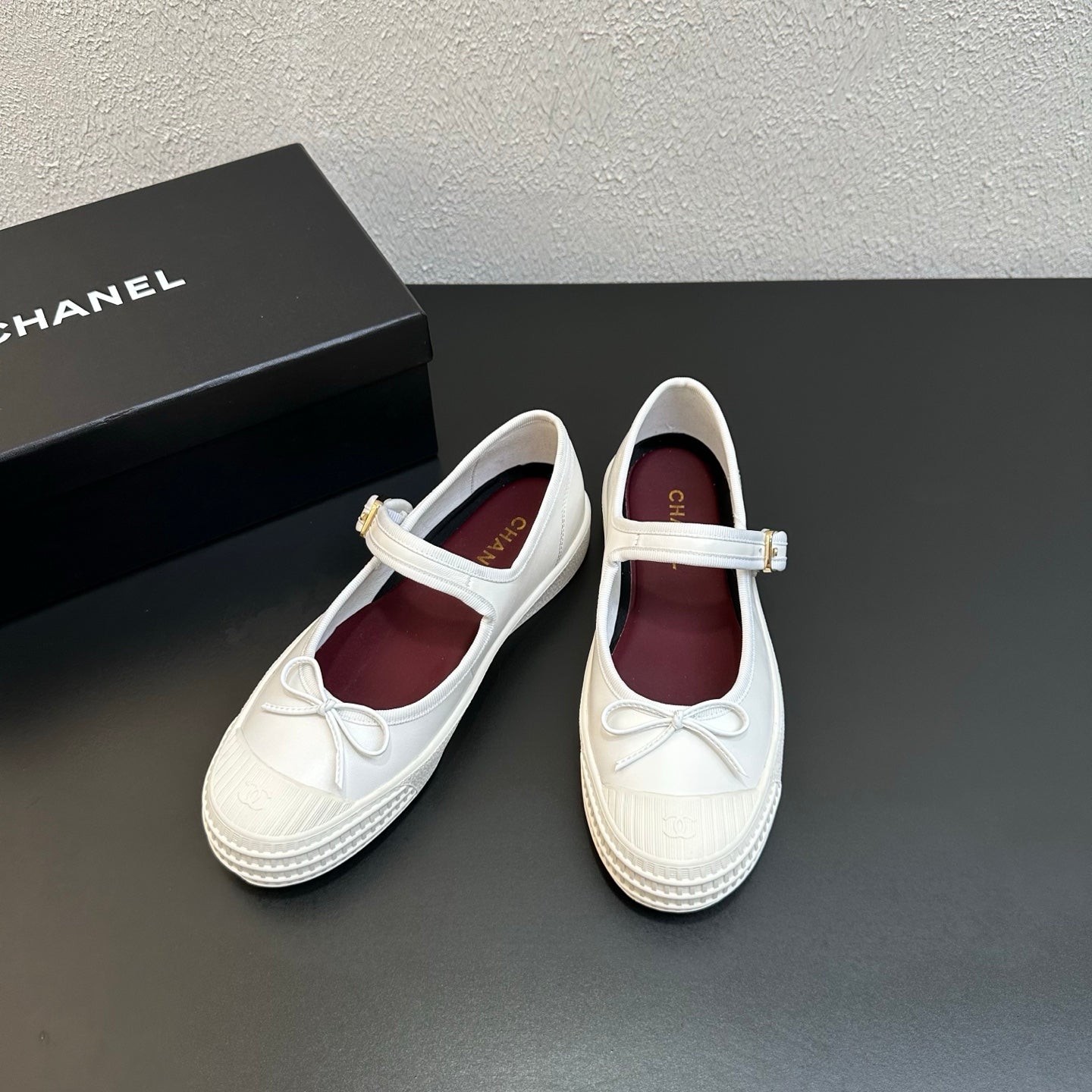 CC 26s Mary Jane Black White Lambskin 846329