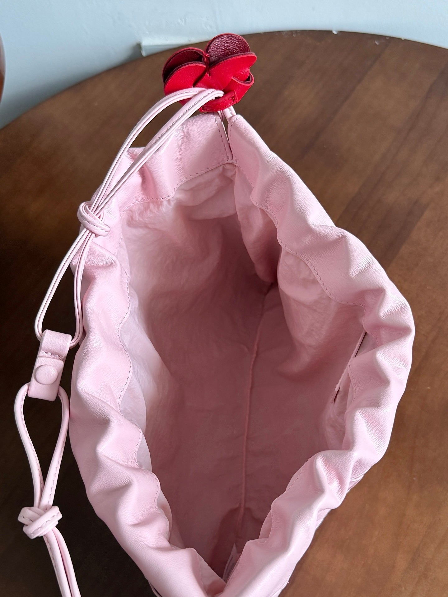 BV 26s Dust Bag Light Pink Intrecciato Leather