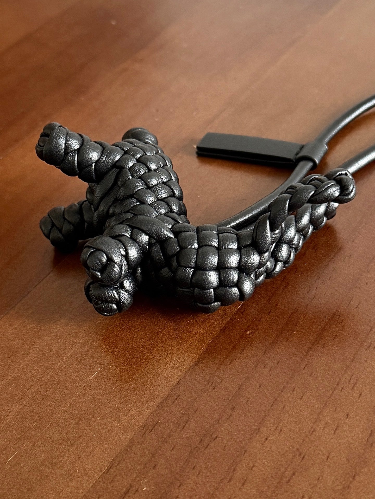 BV Rabbit Charm Intrecciato Leather
