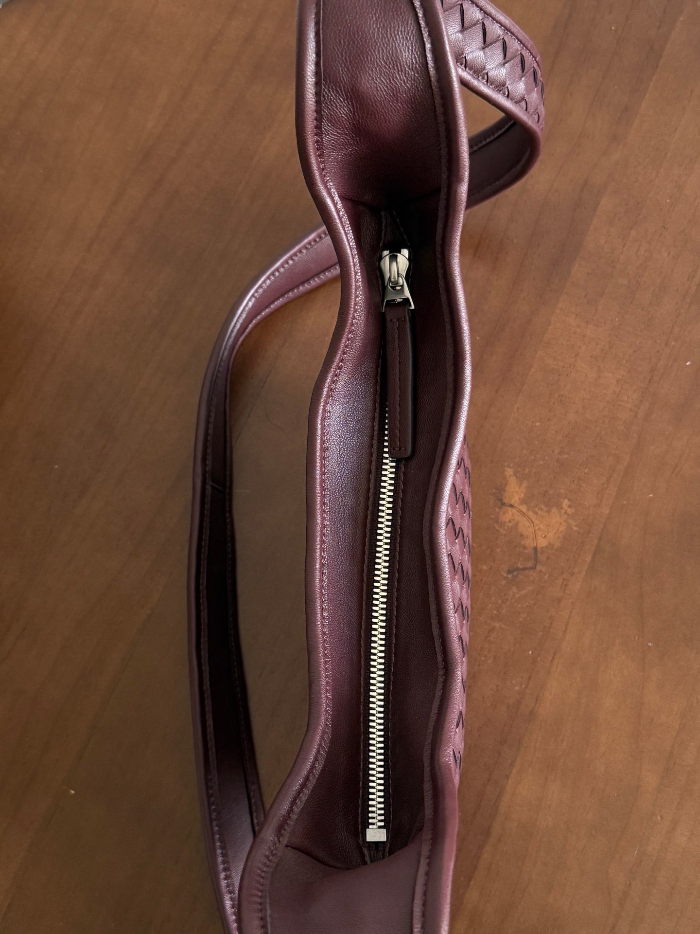 BV 25s Veneto Bag 27cm Burugndy Calfskin Hardware