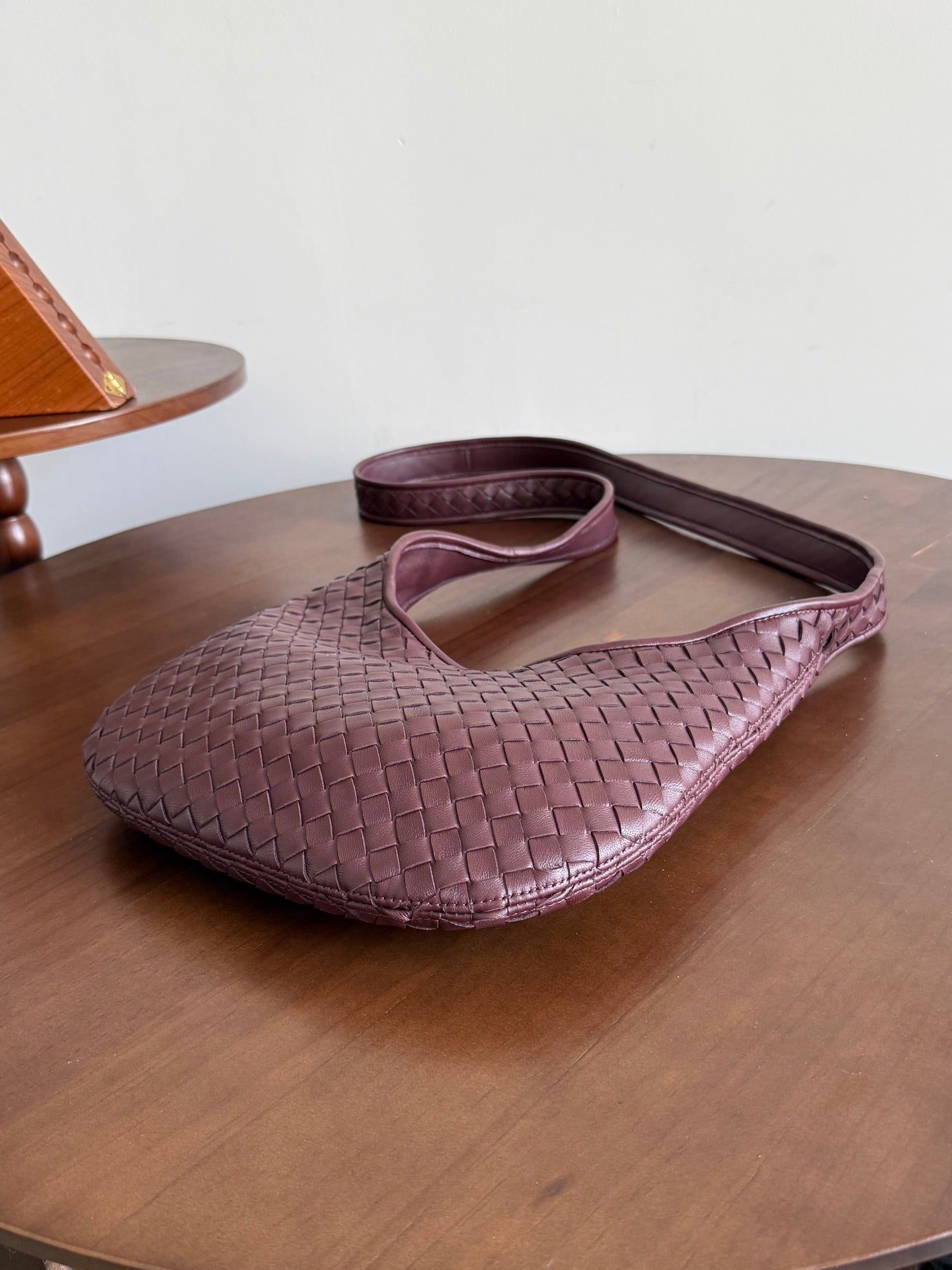 BV 25s Veneto Bag 27cm Burugndy Calfskin Hardware