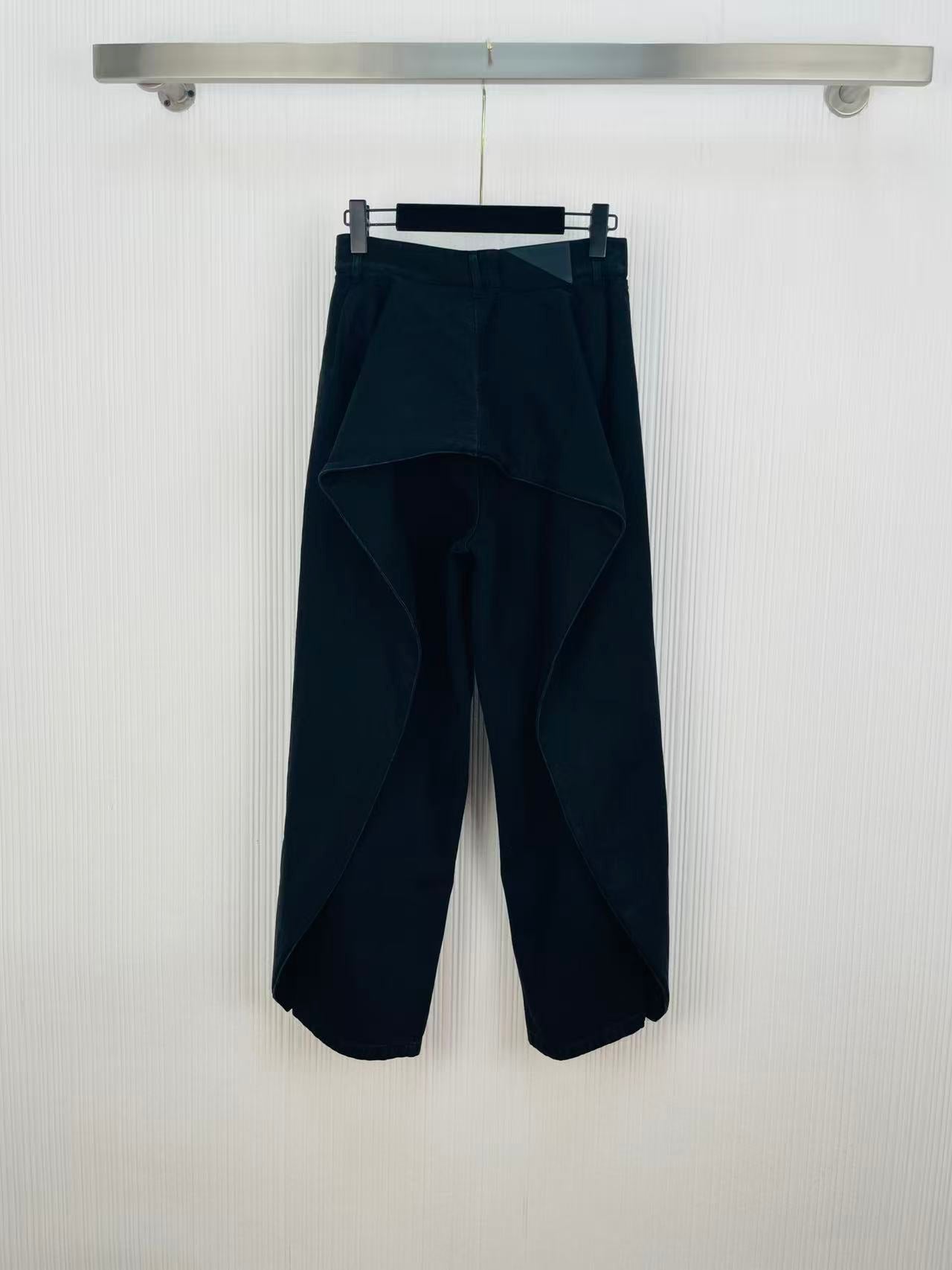 Loewe 26s Draped Flap Jeans Black Denim 400746