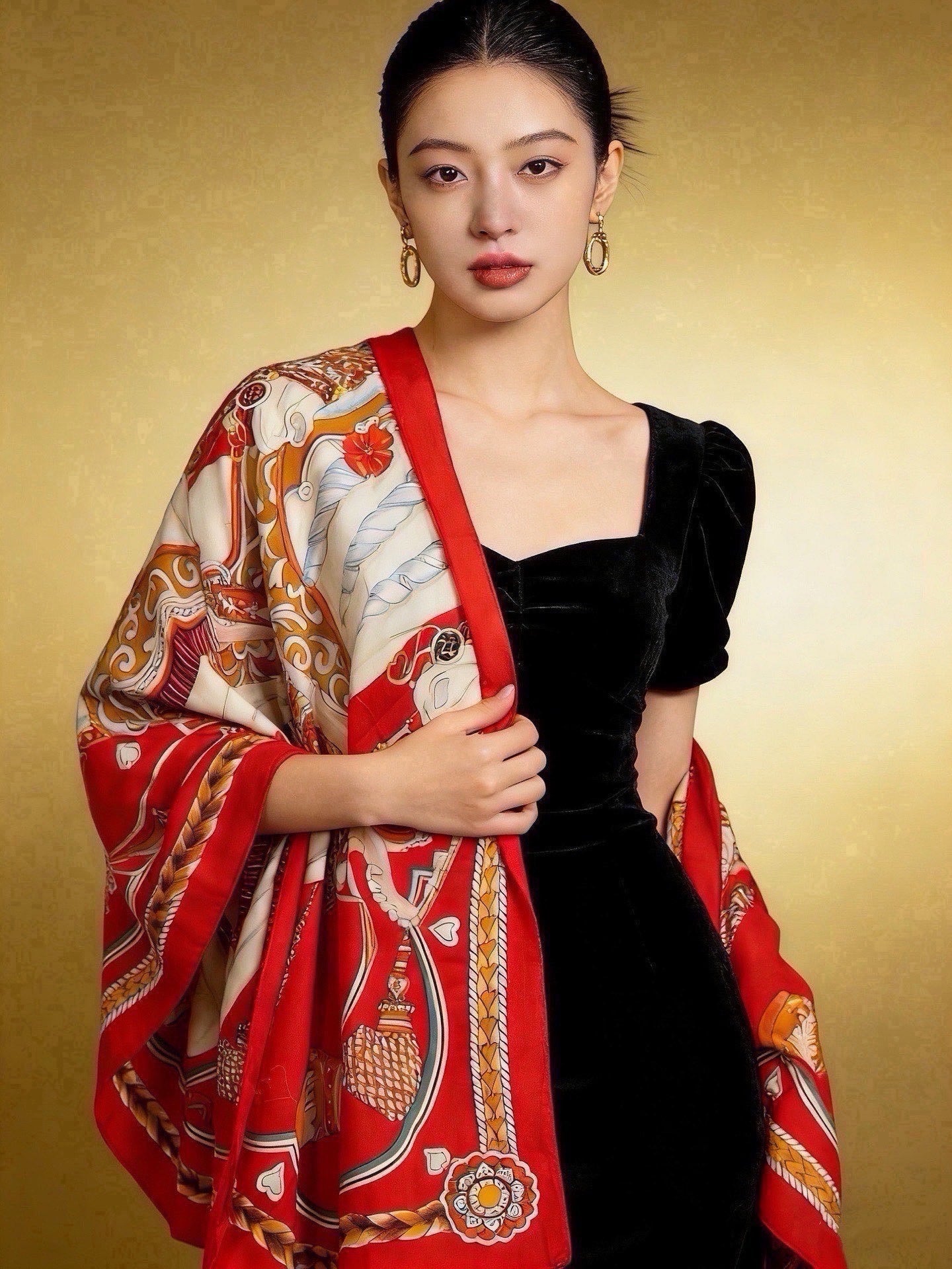 HM 26s Scarf 140 In Cashmere And Silk 216479
