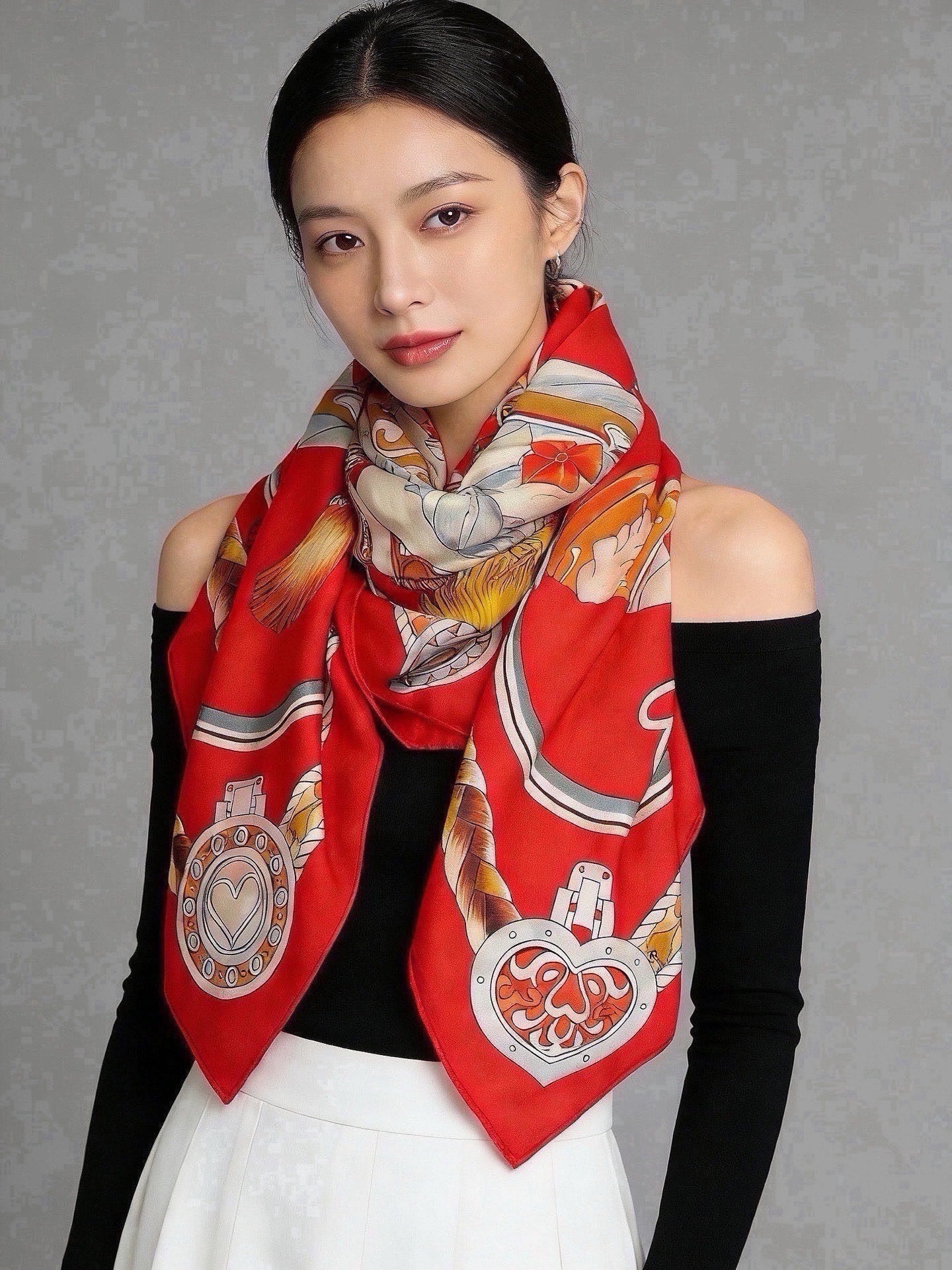 HM 26s Scarf 140 In Cashmere And Silk 216479