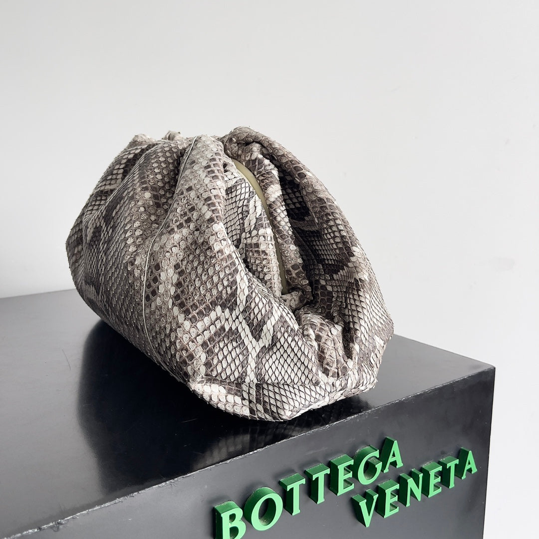 BV Pouch Bag 38cm Leather-Trimmed Python Clutch 209318