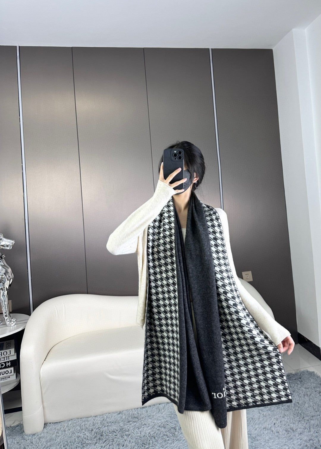 Dior 26s Scarf 190cm In Cashmere 128106