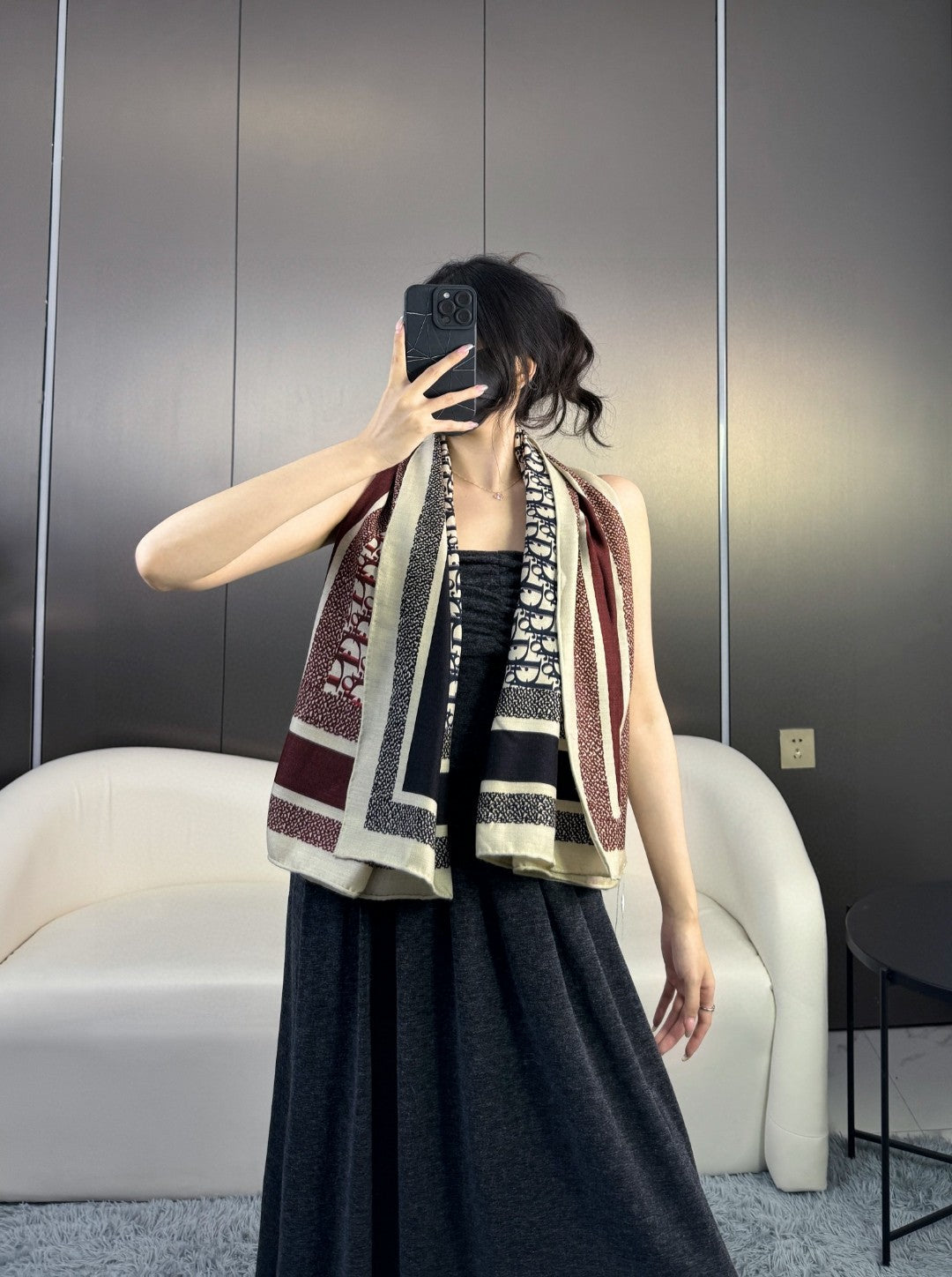 Dior 26s Scarf 140cm Silk & Cashmere 304566