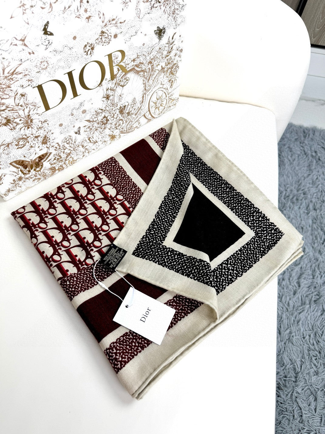 Dior 26s Scarf 140cm Silk & Cashmere 304566