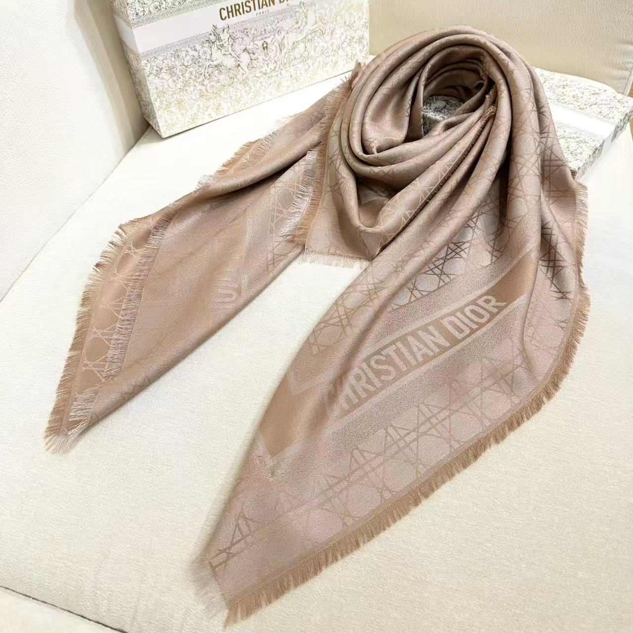 Dior 26s Scarf 140cm Silk & Cashmere 303196