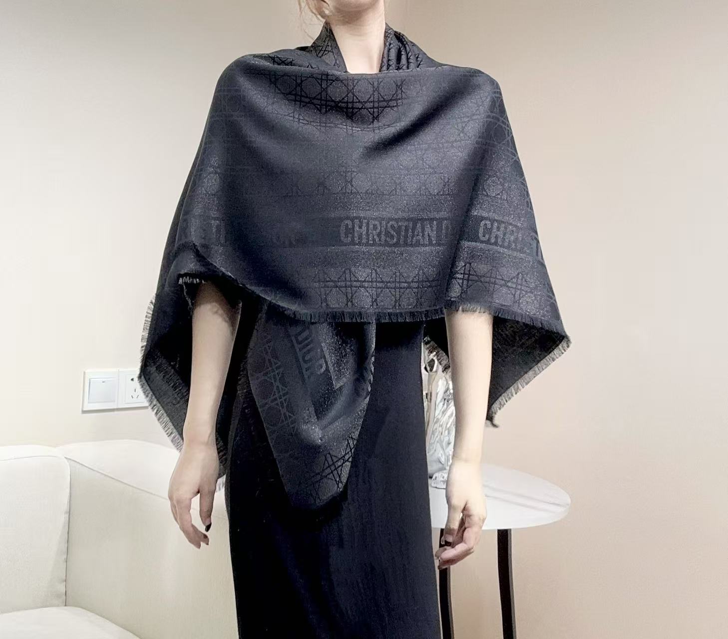 Dior 26s Scarf 140cm Silk & Cashmere 303199