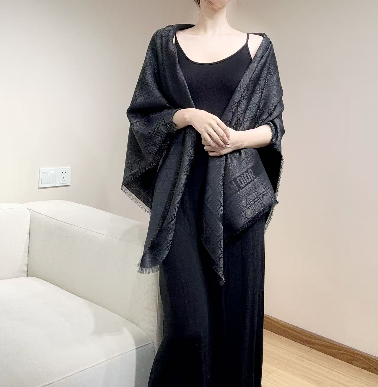 Dior 26s Scarf 140cm Silk & Cashmere 303199