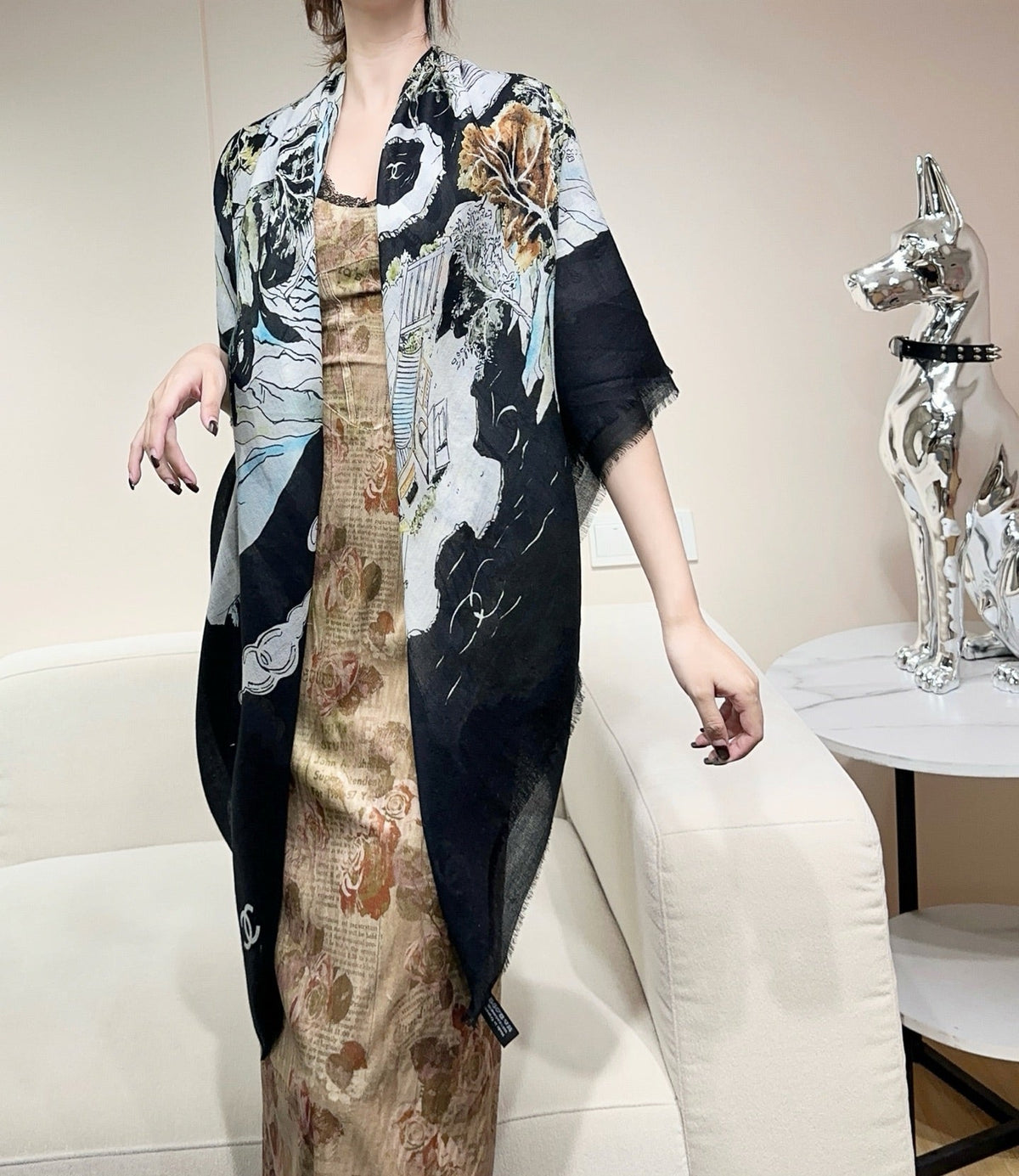 CC 26s Scarf 140 In Cashmere And Silk 513392