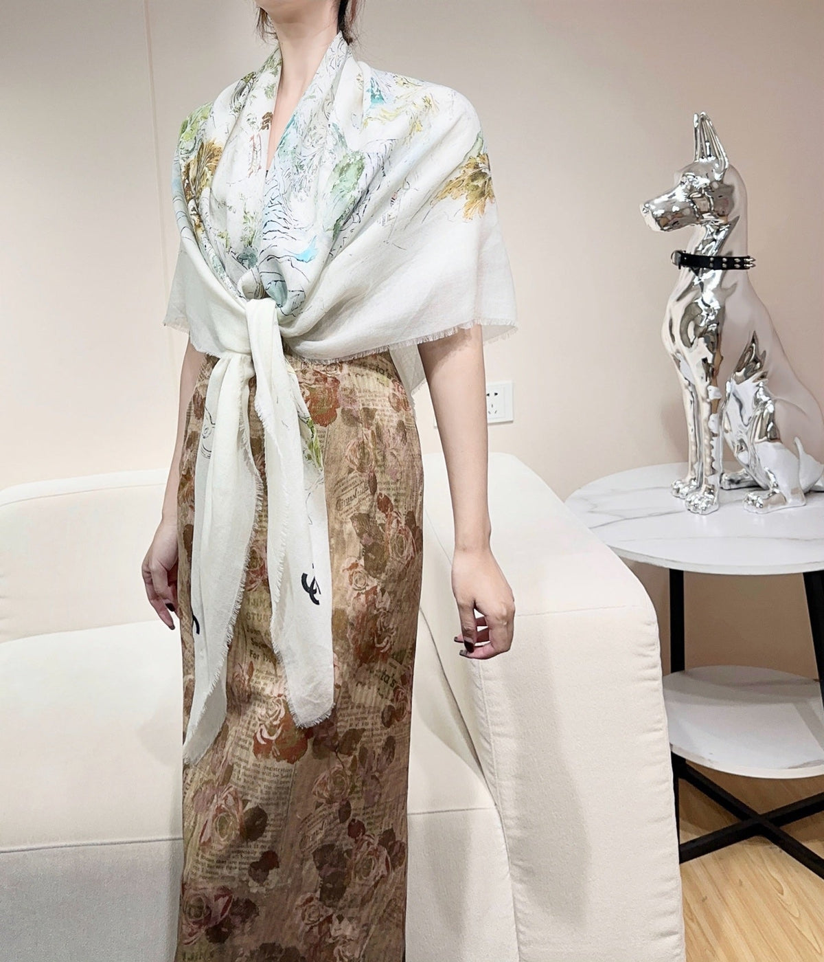 CC 26s Scarf 140 In Cashmere And Silk 513393