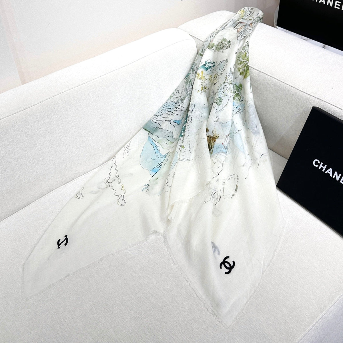 CC 26s Scarf 140 In Cashmere And Silk 513393