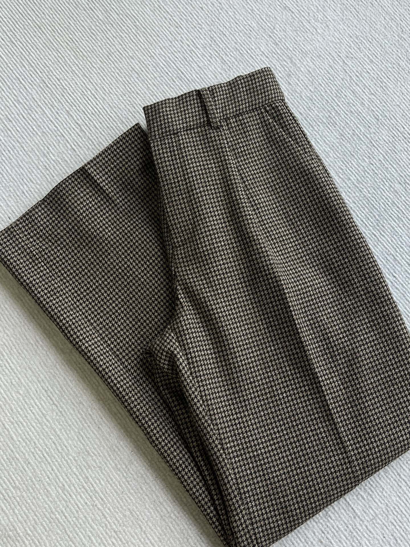 CC 26s Long Pant Deep Taupe Cream Tweed 412419