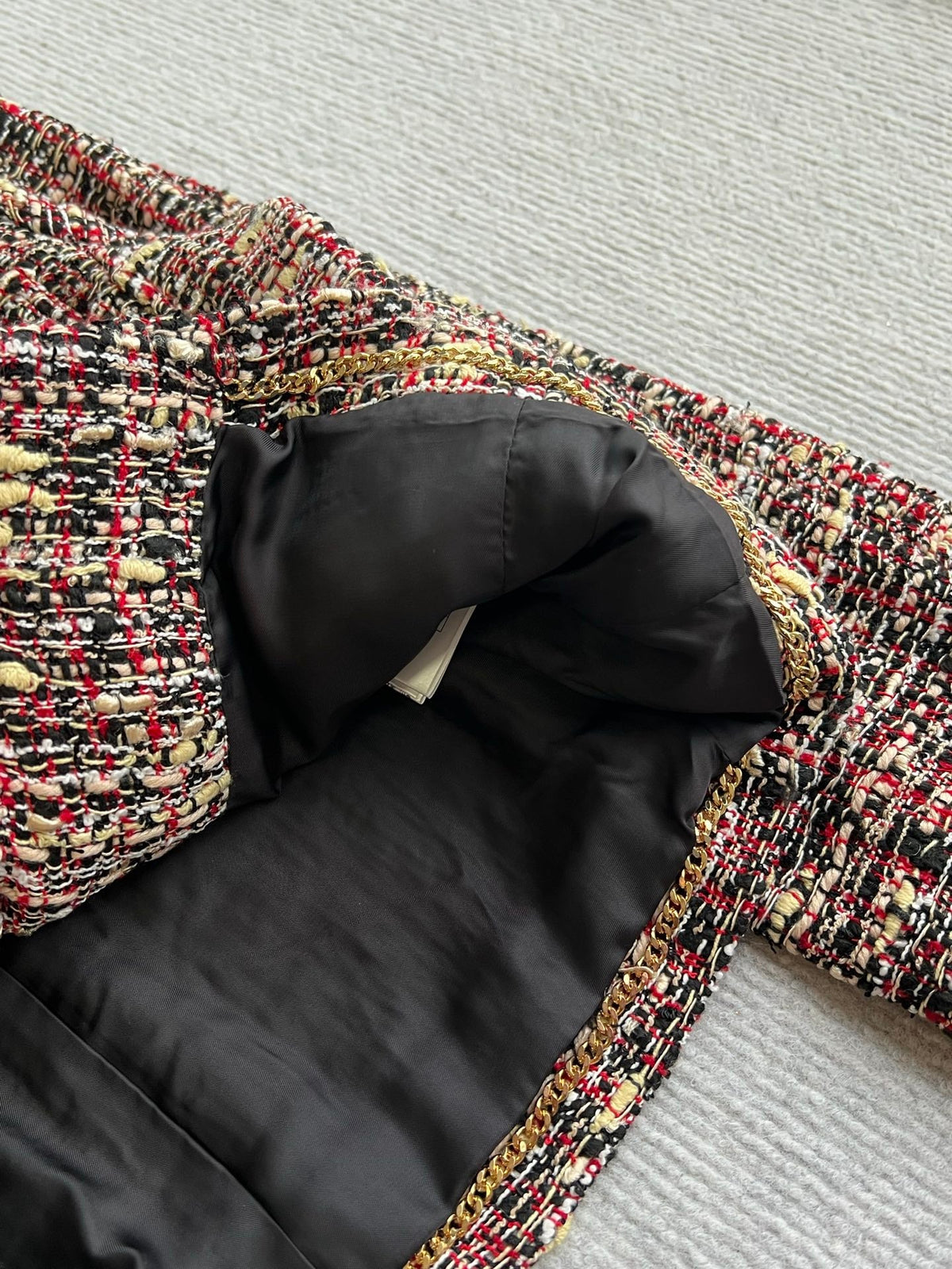 Chanel 26s Tweed Crop Jacket Multicolor Cotton Blend 434484