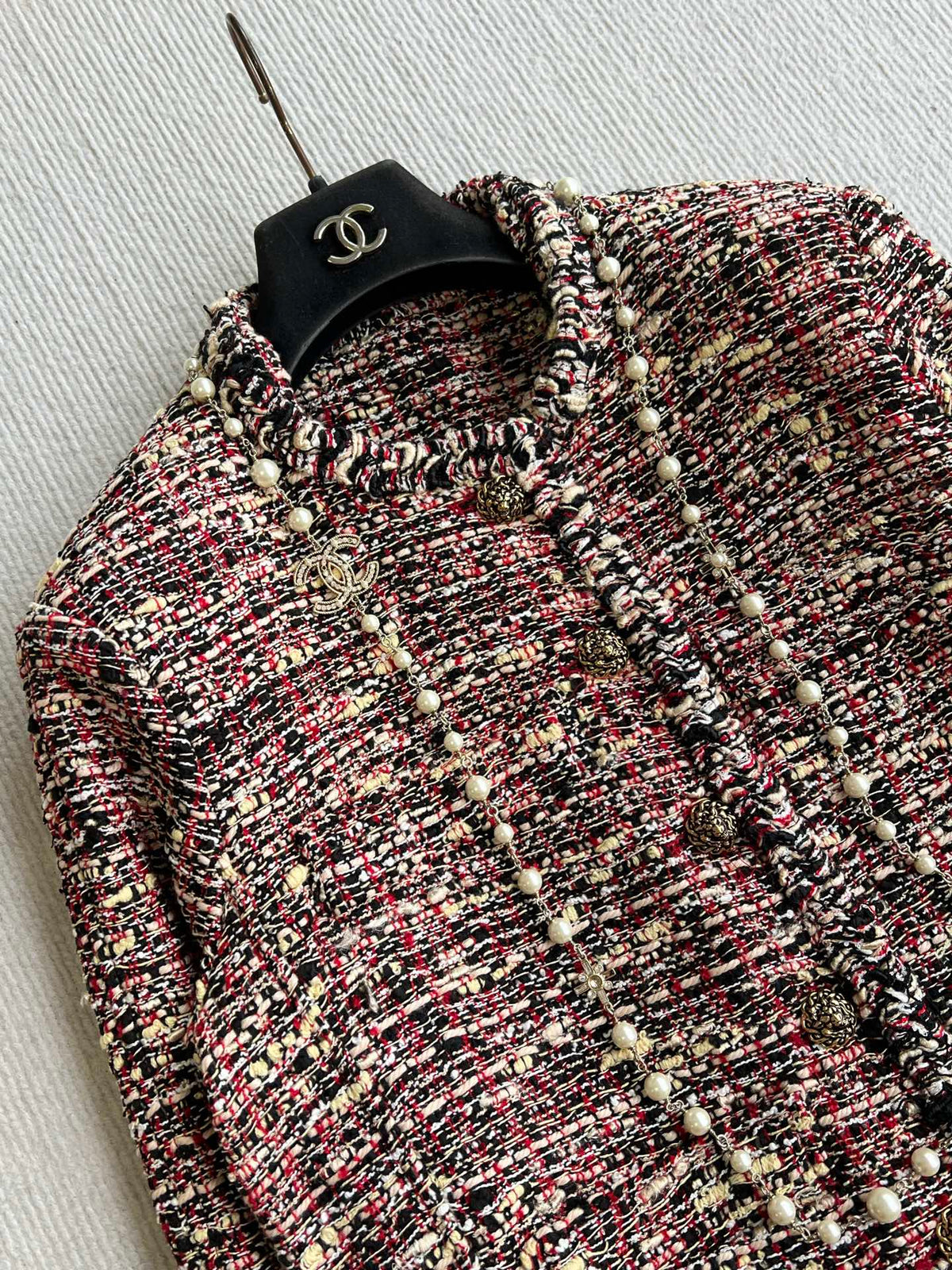Chanel 26s Tweed Crop Jacket Multicolor Cotton Blend 434484