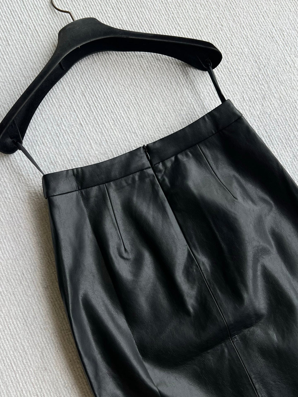 YSL 26s Leather Pencil Skirt Black PU 434510