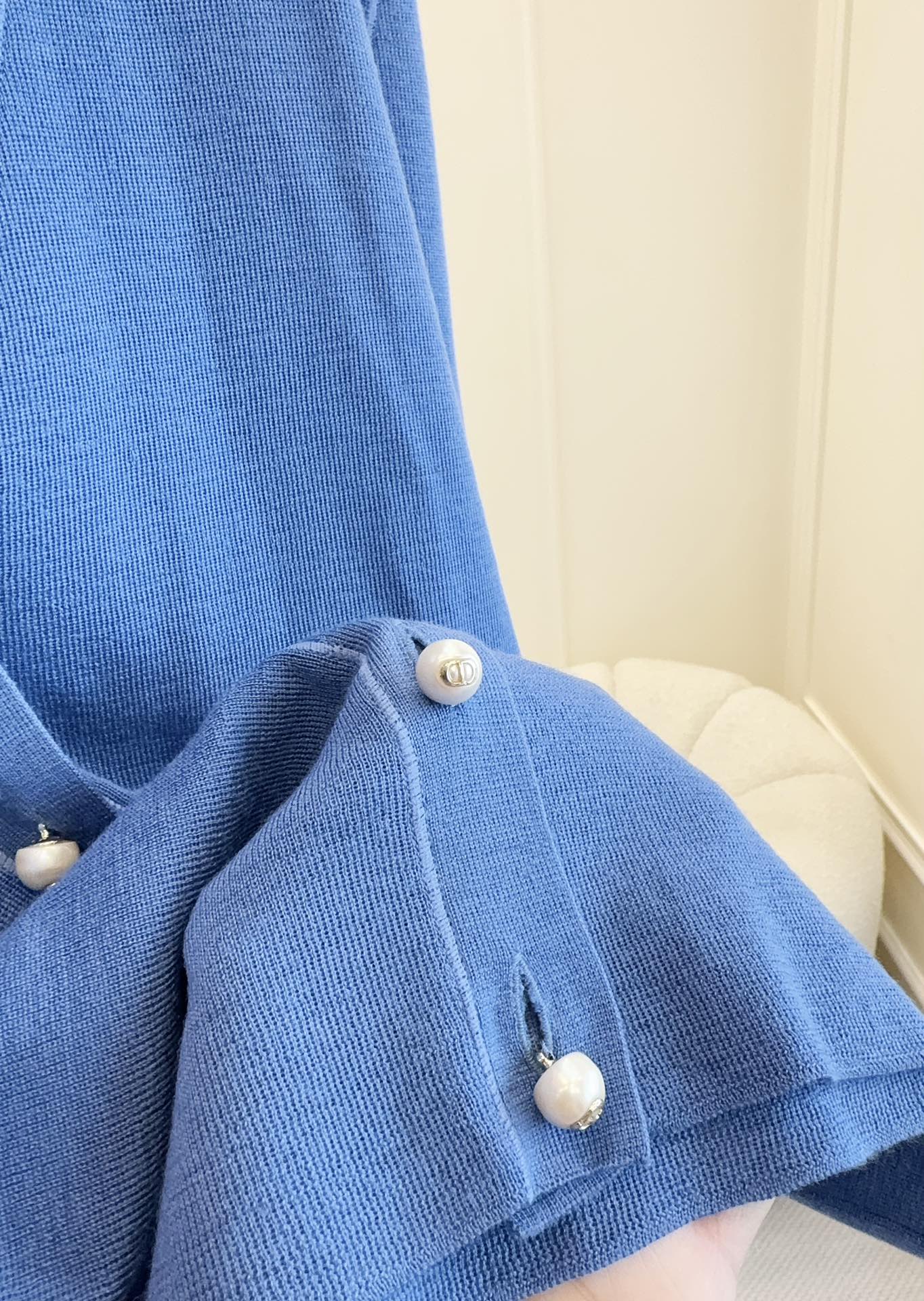 CD 25 Set Cardigan Vest Dark Blue Wool