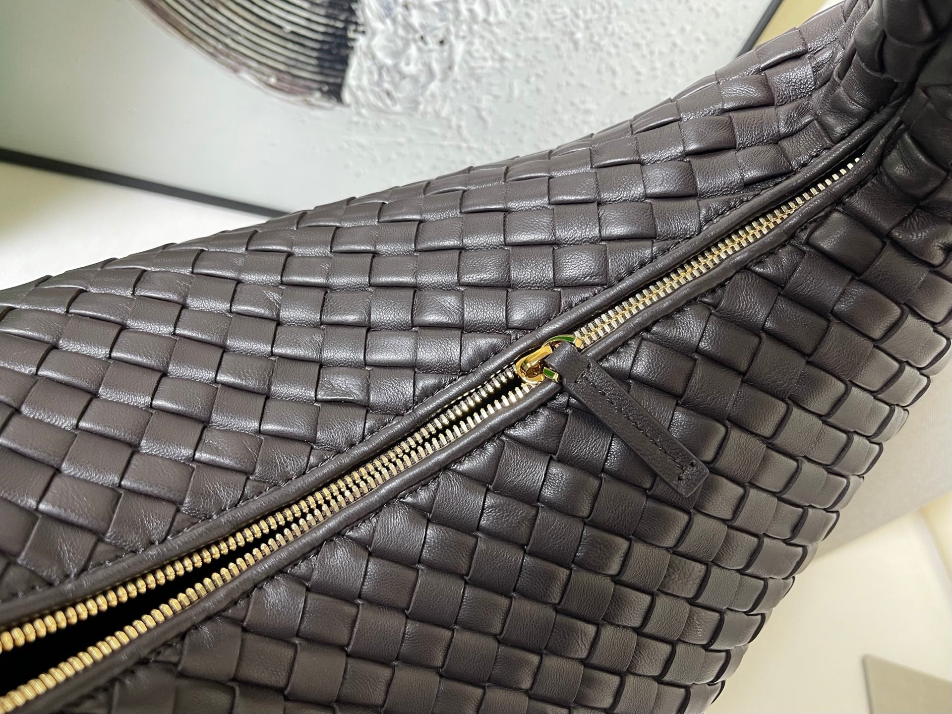 Bottega Veneta Maxi Veneta Bag 59cm Coffee Intrecciato Leather