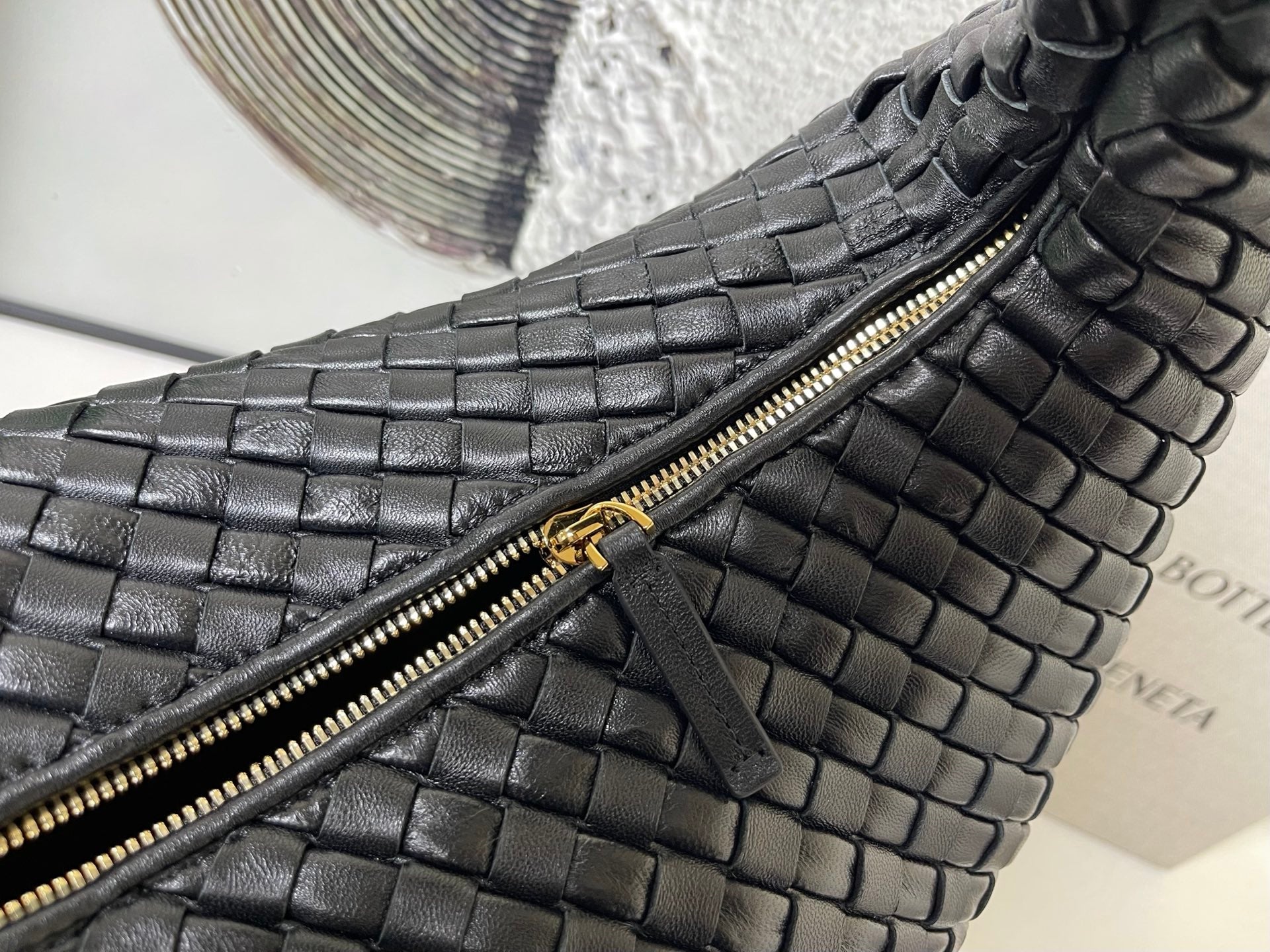 Bottega Veneta Maxi Veneta Bag 59cm Black Intrecciato Leather