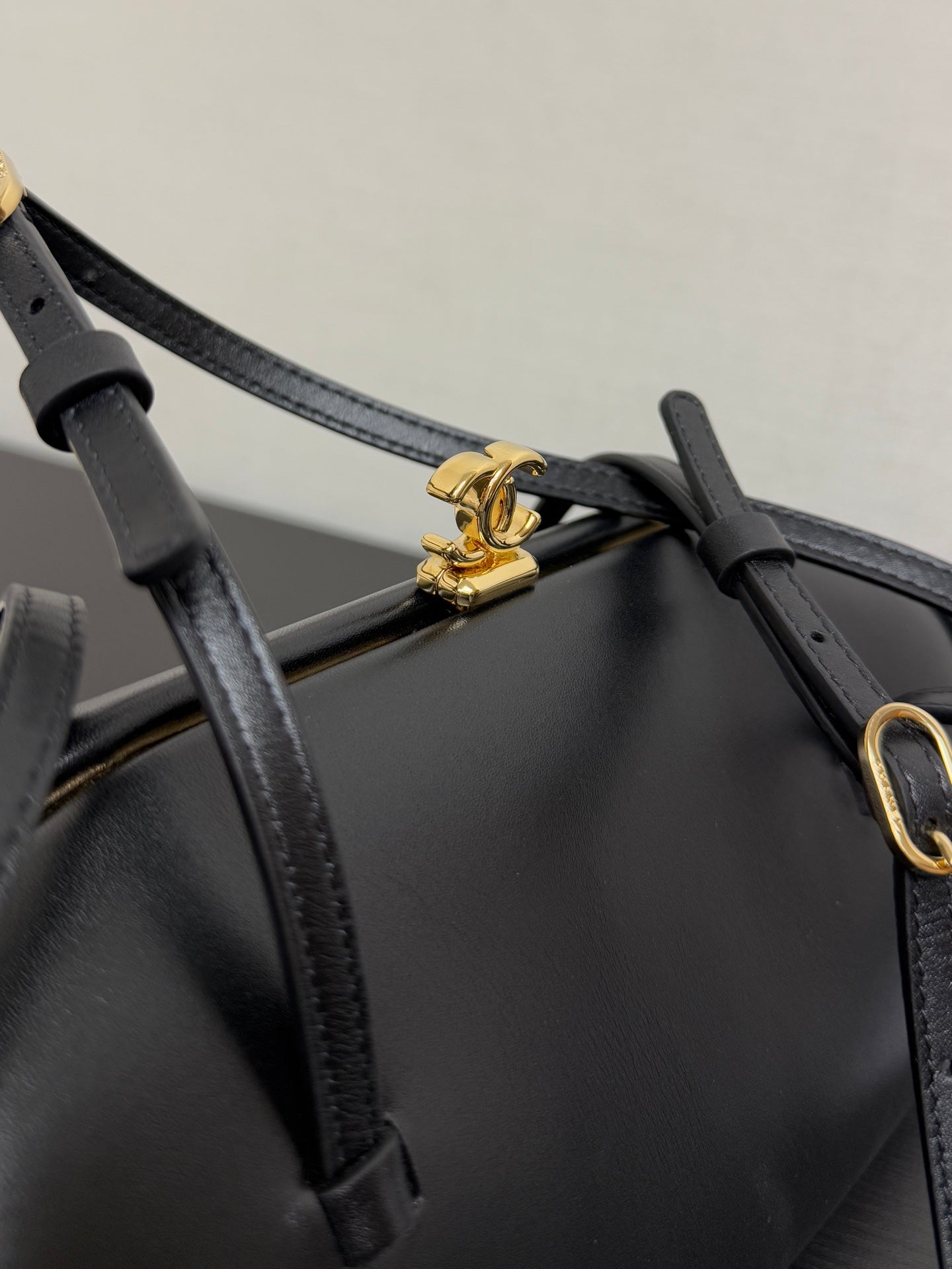 CC 26A Long Shoulder Handbag Black Lambskin