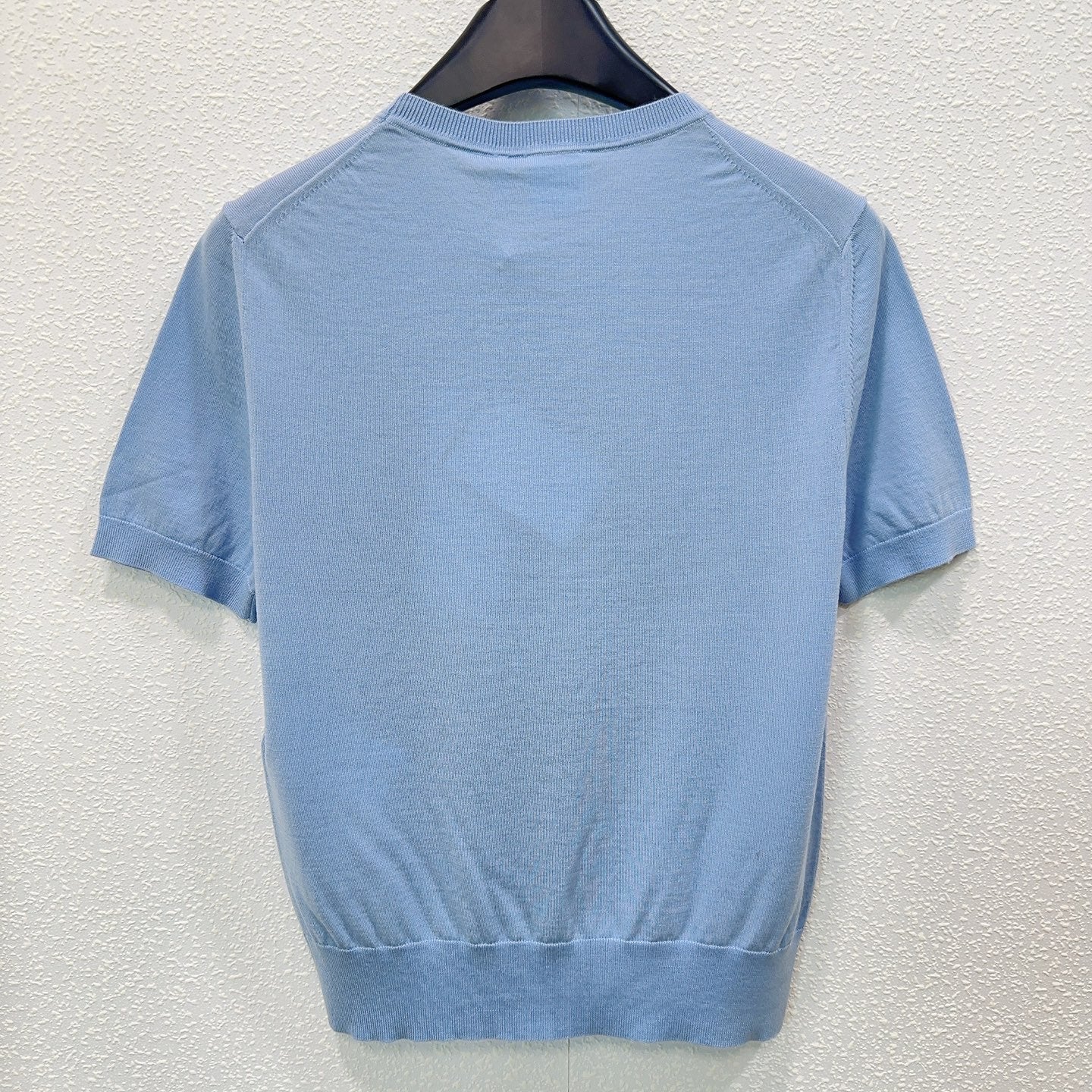 CD 26s Short-Sleeved Embroidered Sweater Blue Knit