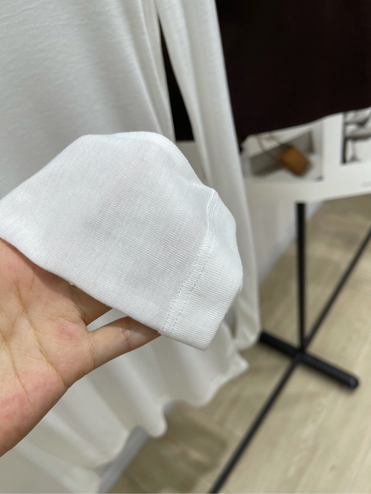 Miu Long-sleeved T-shirt White Cotton 349751