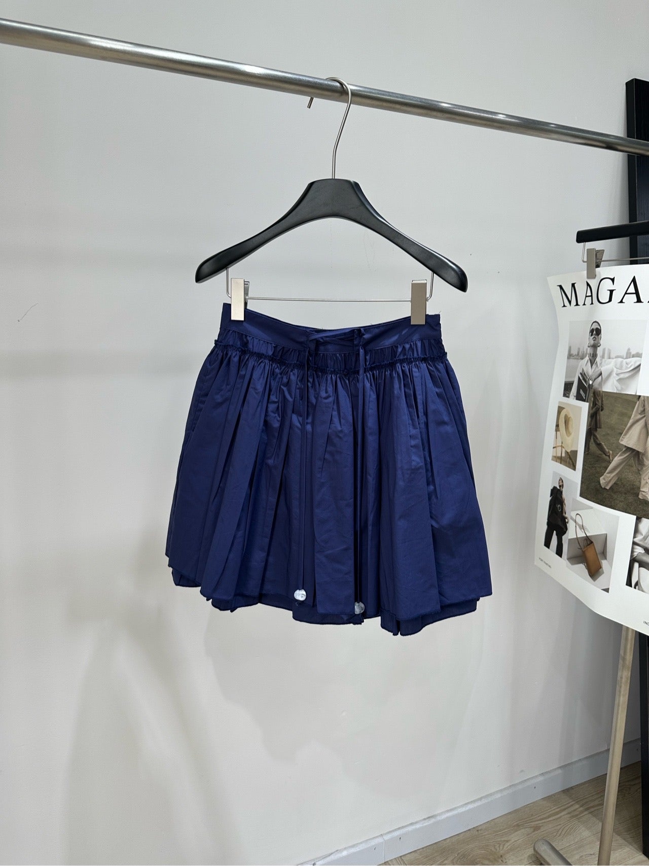 Loewe 26s Layered Mini Skirt Blue Cotton 417345