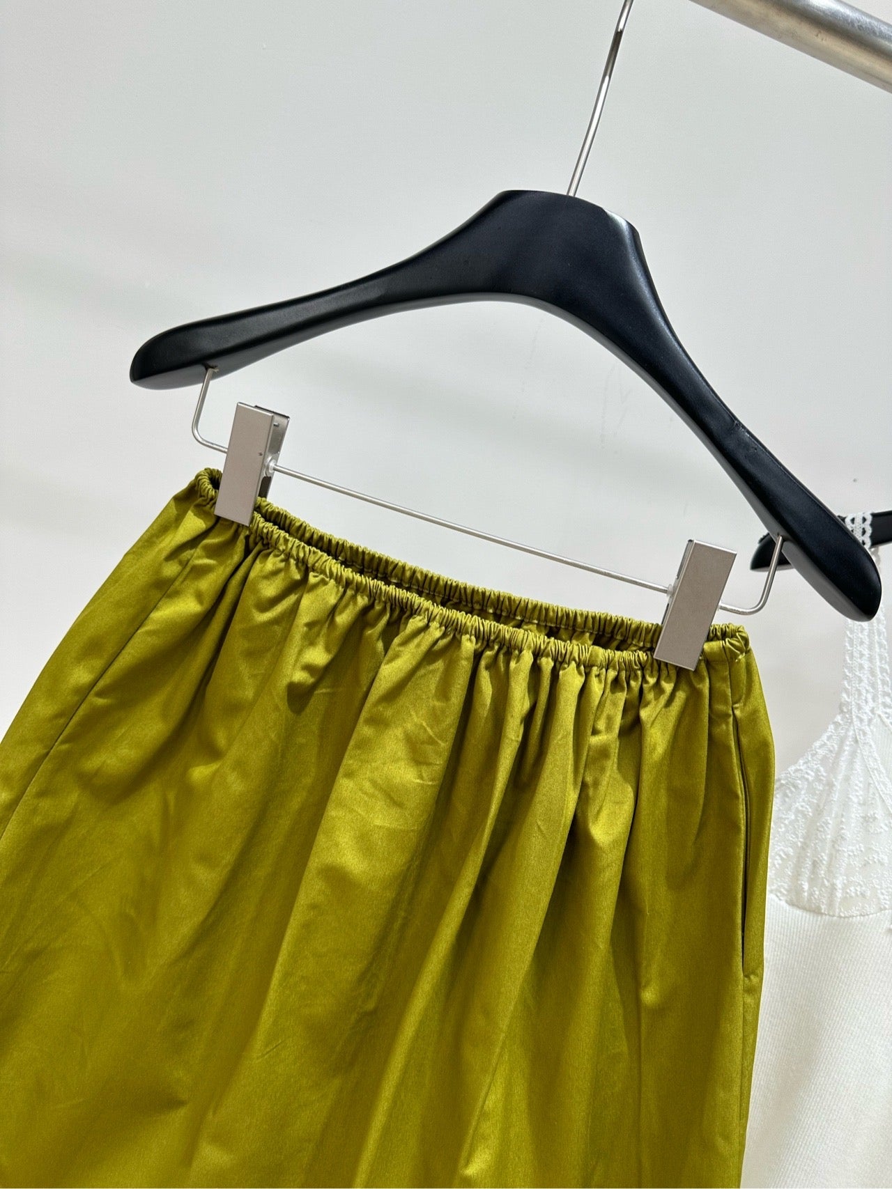 Miu 26s Olive Green Midi Skirt Cotton 409939