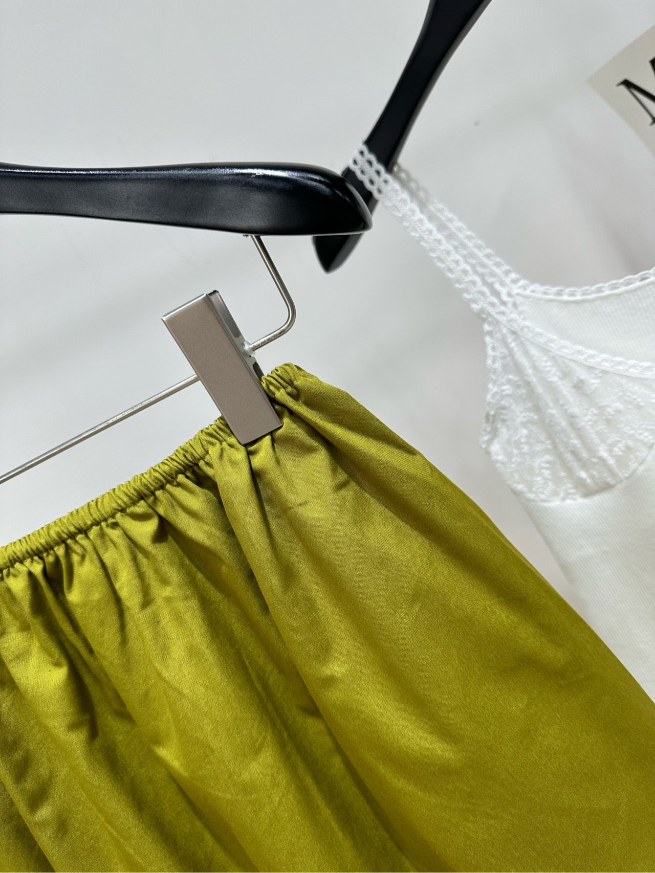 Miu 26s Olive Green Midi Skirt Cotton 409939