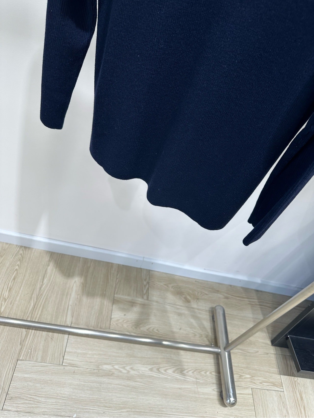 Miu 26s Dark Blue Striped Long-Sleeve T-Shirt Cotton 409872