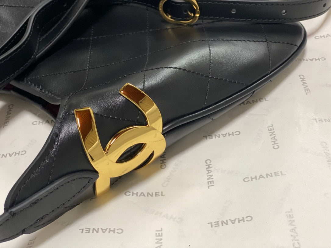 Chanel 2026 Hobo Bag AS6479 Black Lambskin Leather