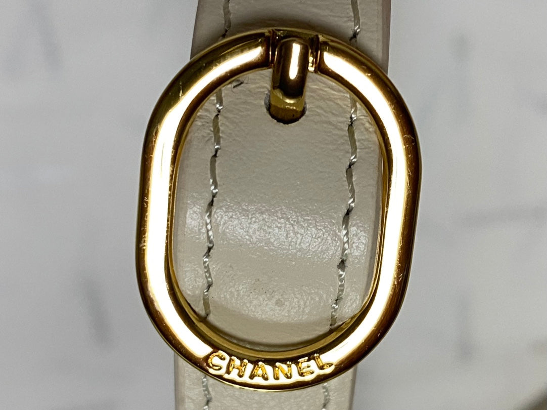 Chanel 2026 Hobo Bag AS6479 Ecru Lambskin Leather