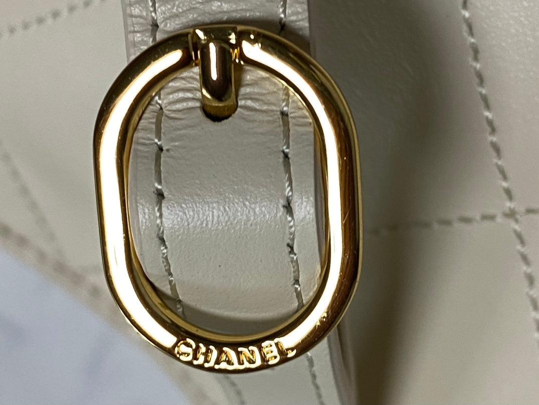 Chanel 2026 AS6478 Hobo Bag Ecru Lambskin Leather