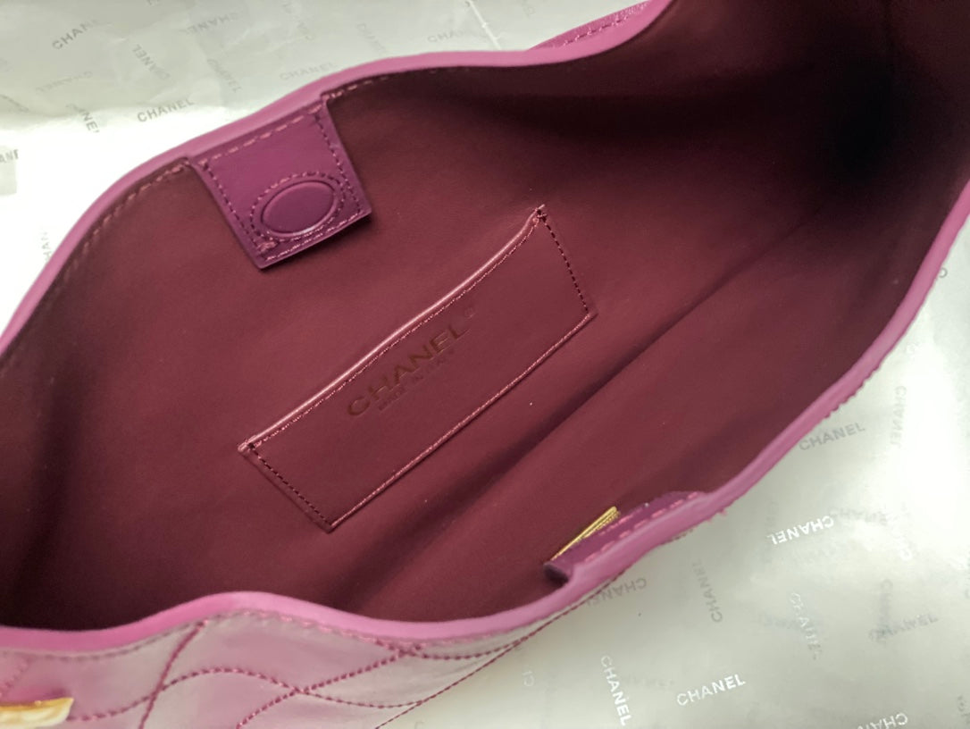 Chanel 2026 AS6478 Hobo Bag Purple Pink Lambskin Leather
