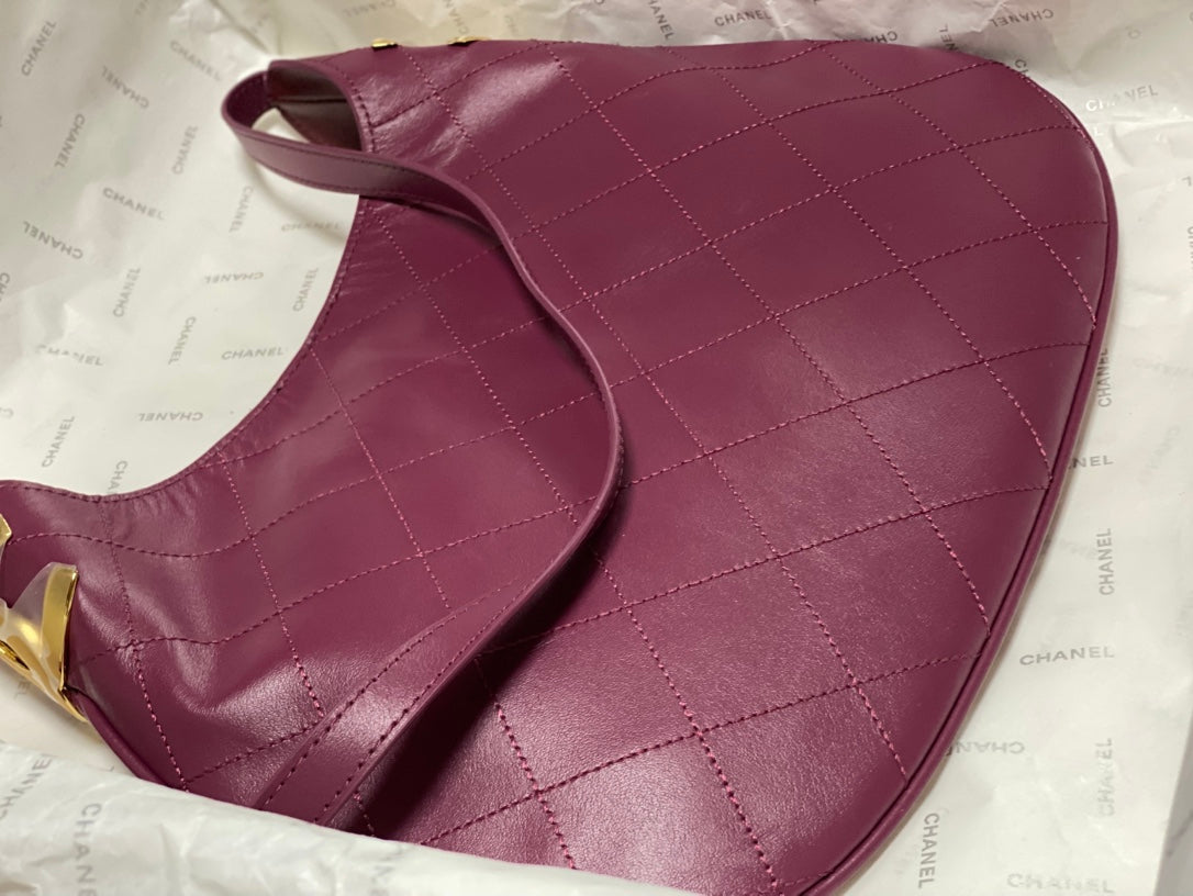 Chanel 2026 AS6478 Hobo Bag Purple Pink Lambskin Leather