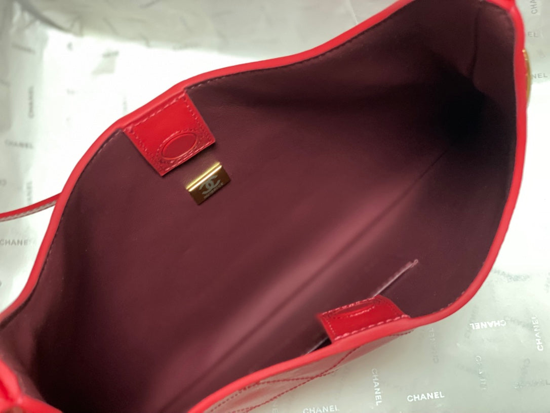 Chanel 2026 AS6478 Hobo Bag Red Lambskin Leather