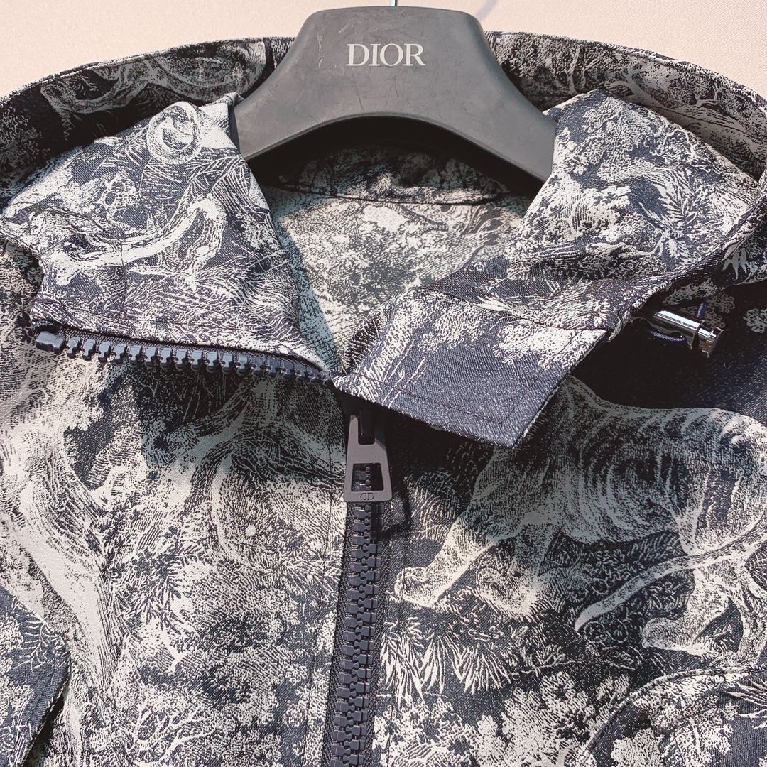 CD 25 Jungle Animal Print Hooded Jacket 293350