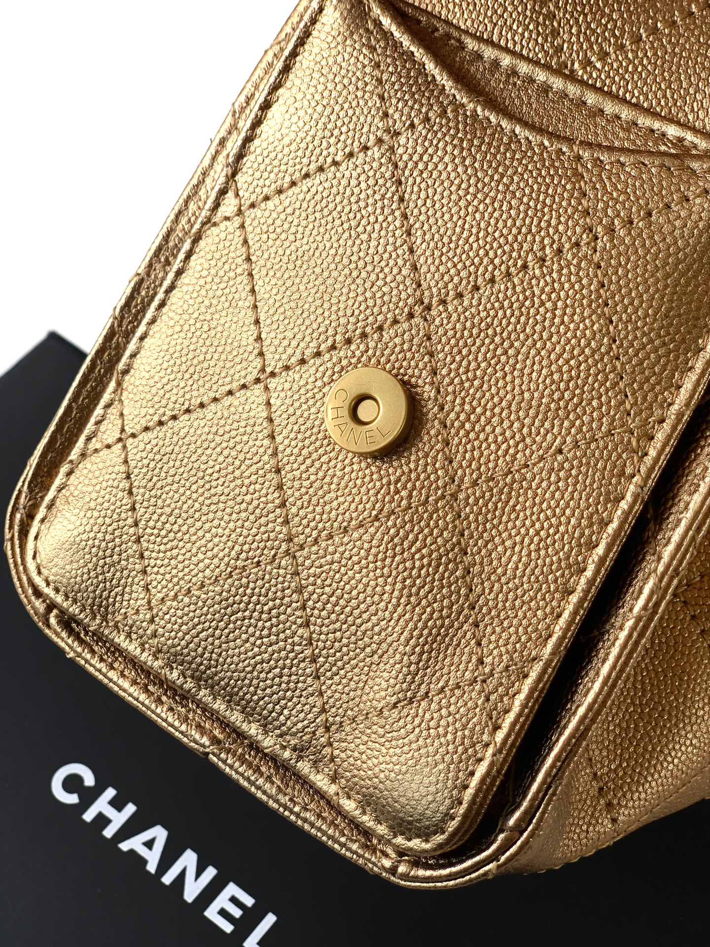 CC 25C Hobo Bags 20cm Bronze Metalic Grained Calfskin