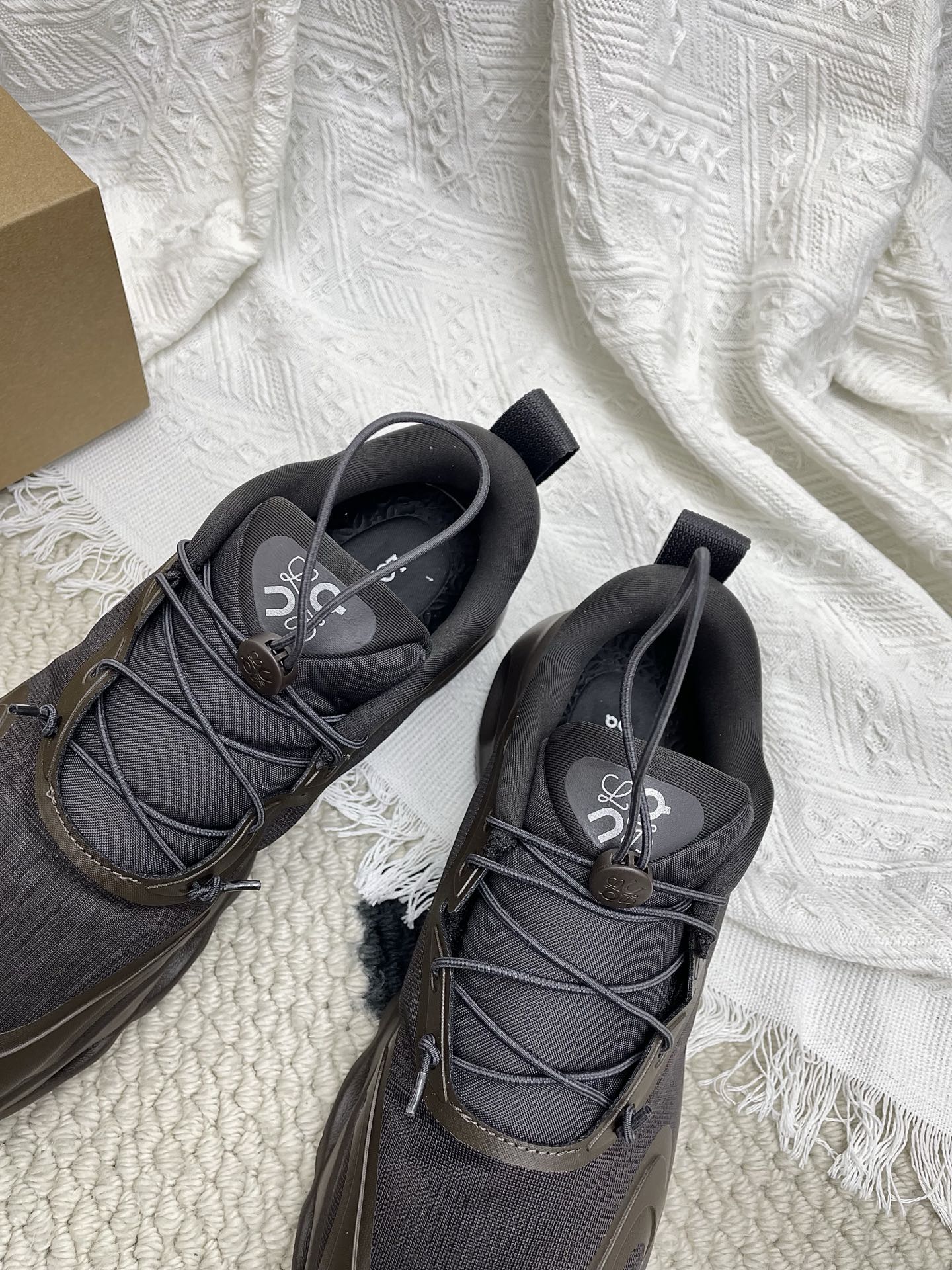 Loewe 26s Cloudsolo Sneakers In Dark Brown Recycled Polyester