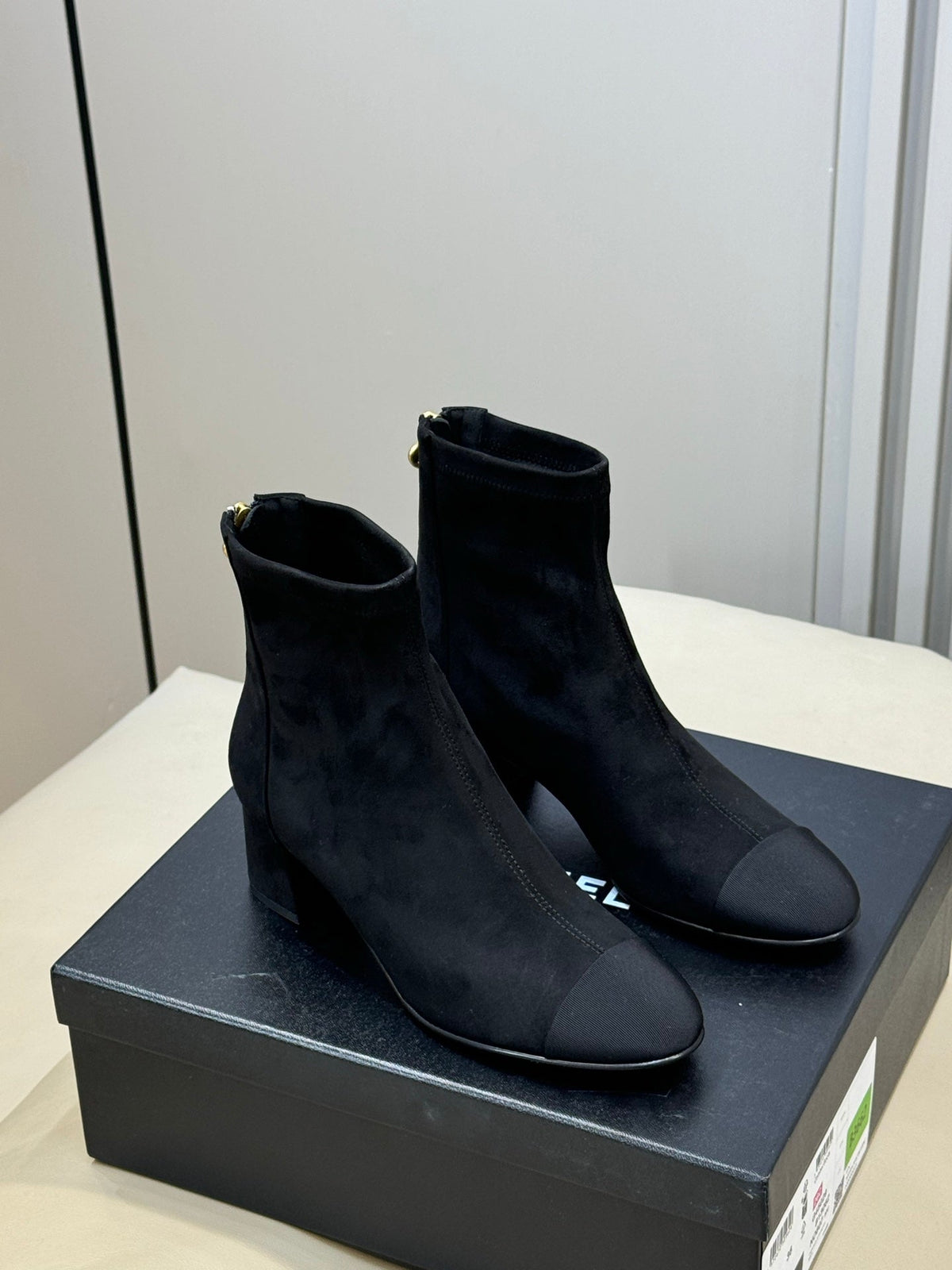 CC 26s Cap-Toe Ankle Boots 5.5cm Black Suede 150317
