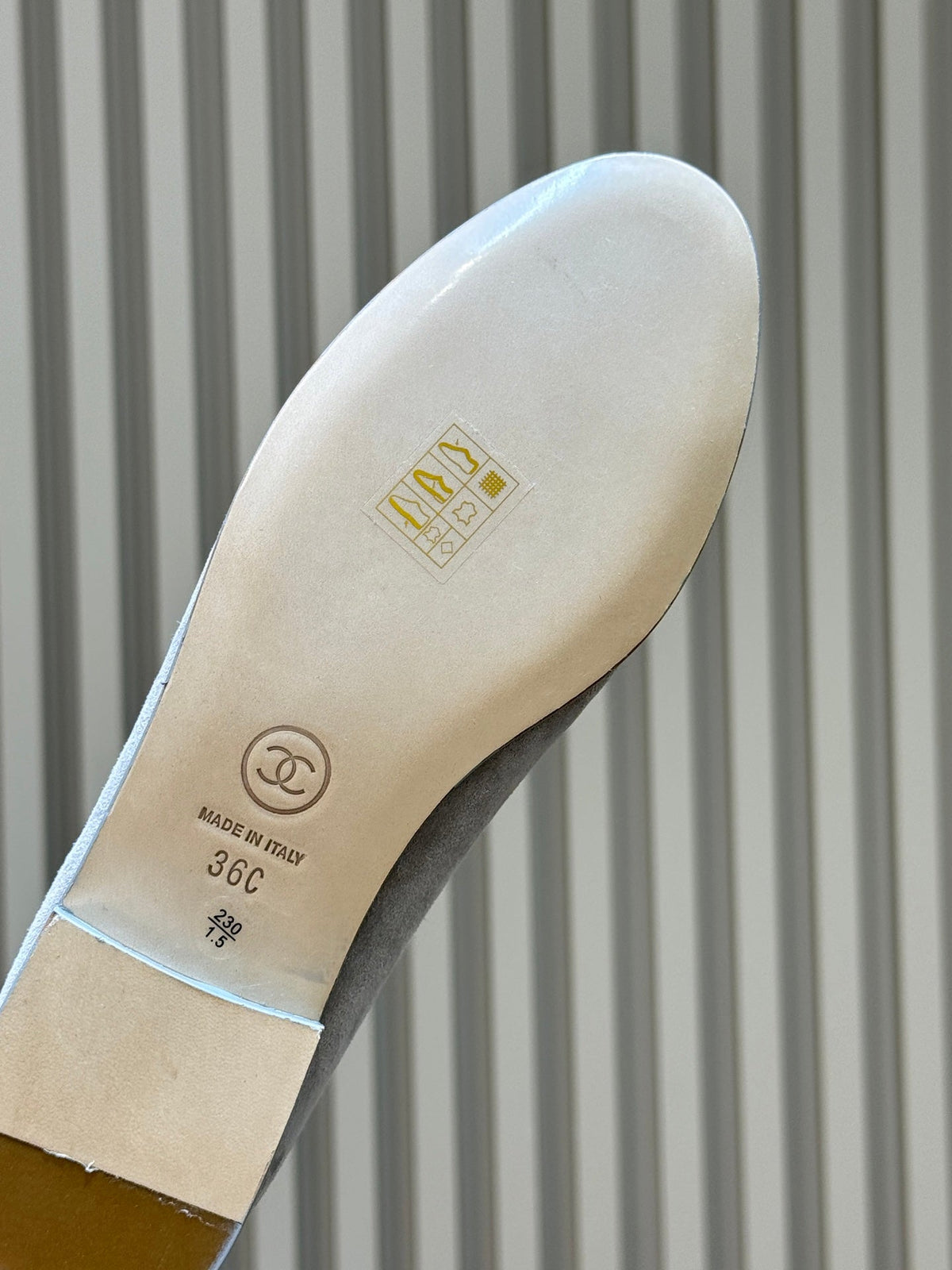 CC 26s Bow Ballet Flats 1cm Off White Light Blue Velvet 150304