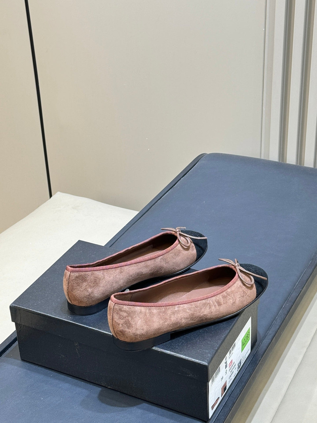 CC 26s Bow Ballet Flats 1cm Brown Beige Black 150305