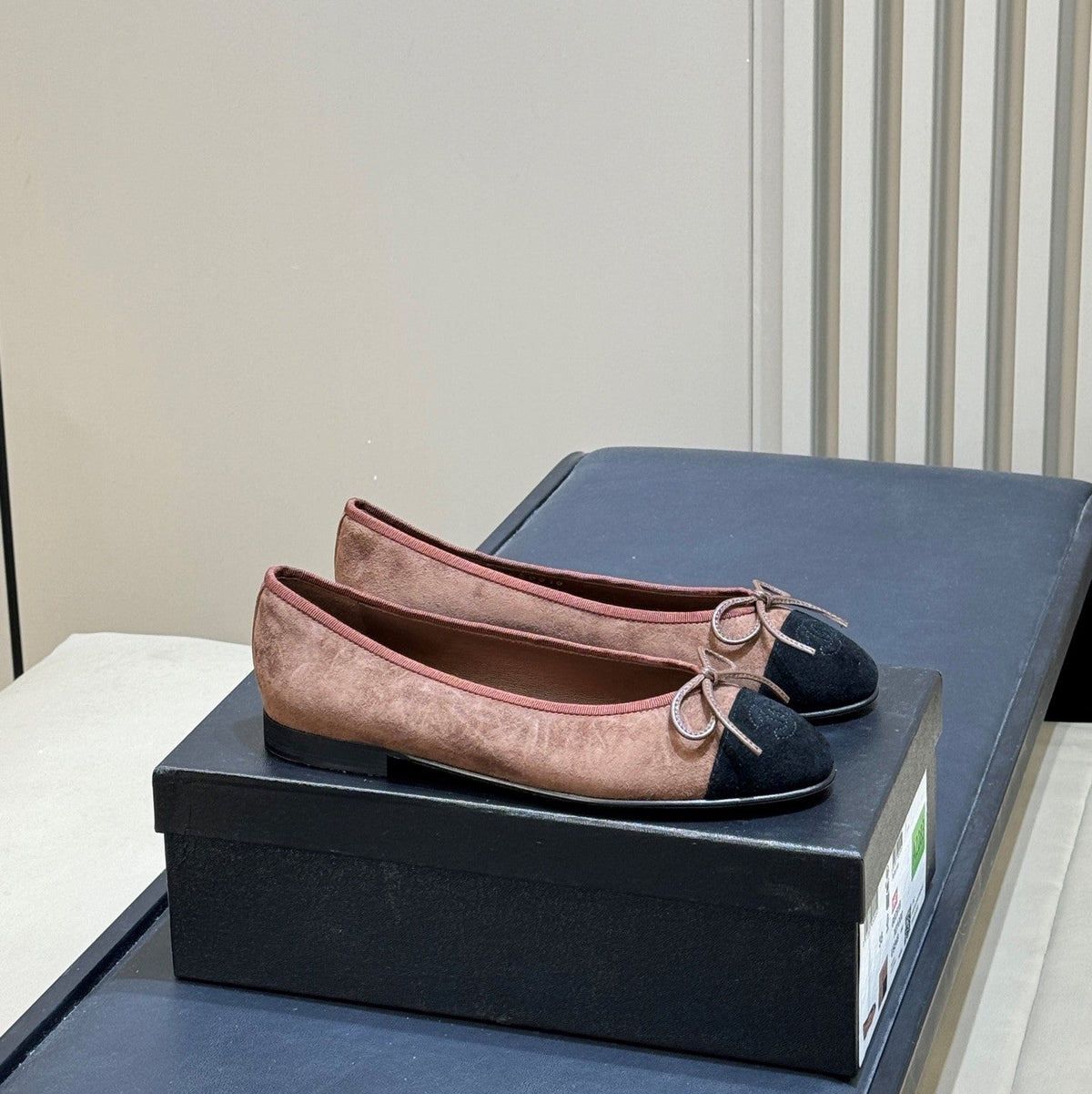 CC 26s Bow Ballet Flats 1cm Brown Beige Black 150305